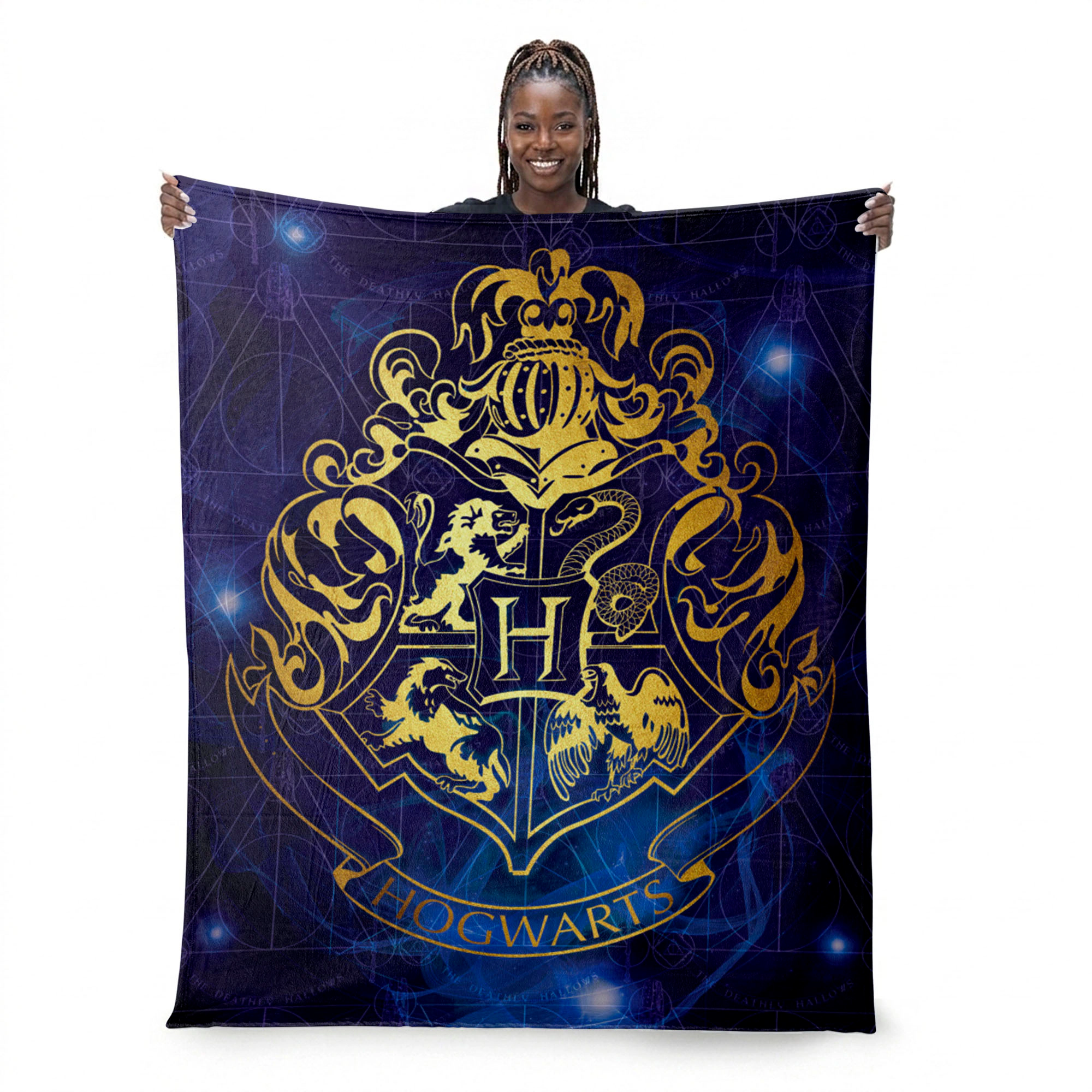 Sweet Home Collection Kids Harry Potter "Celestial Hogwarts" Micro Raschel Throw Blanket 46"x60"