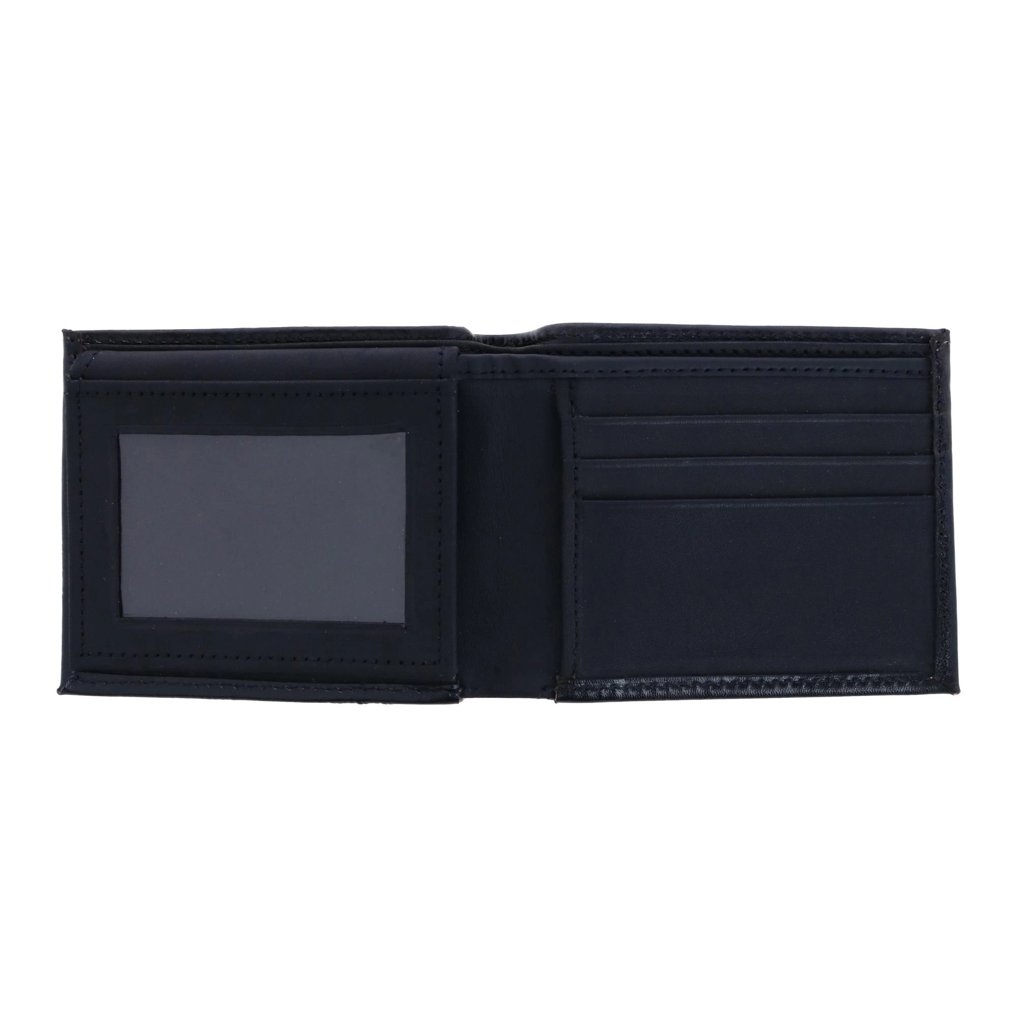 CTM Men's Feather Tooled Leather Bifold Wallet