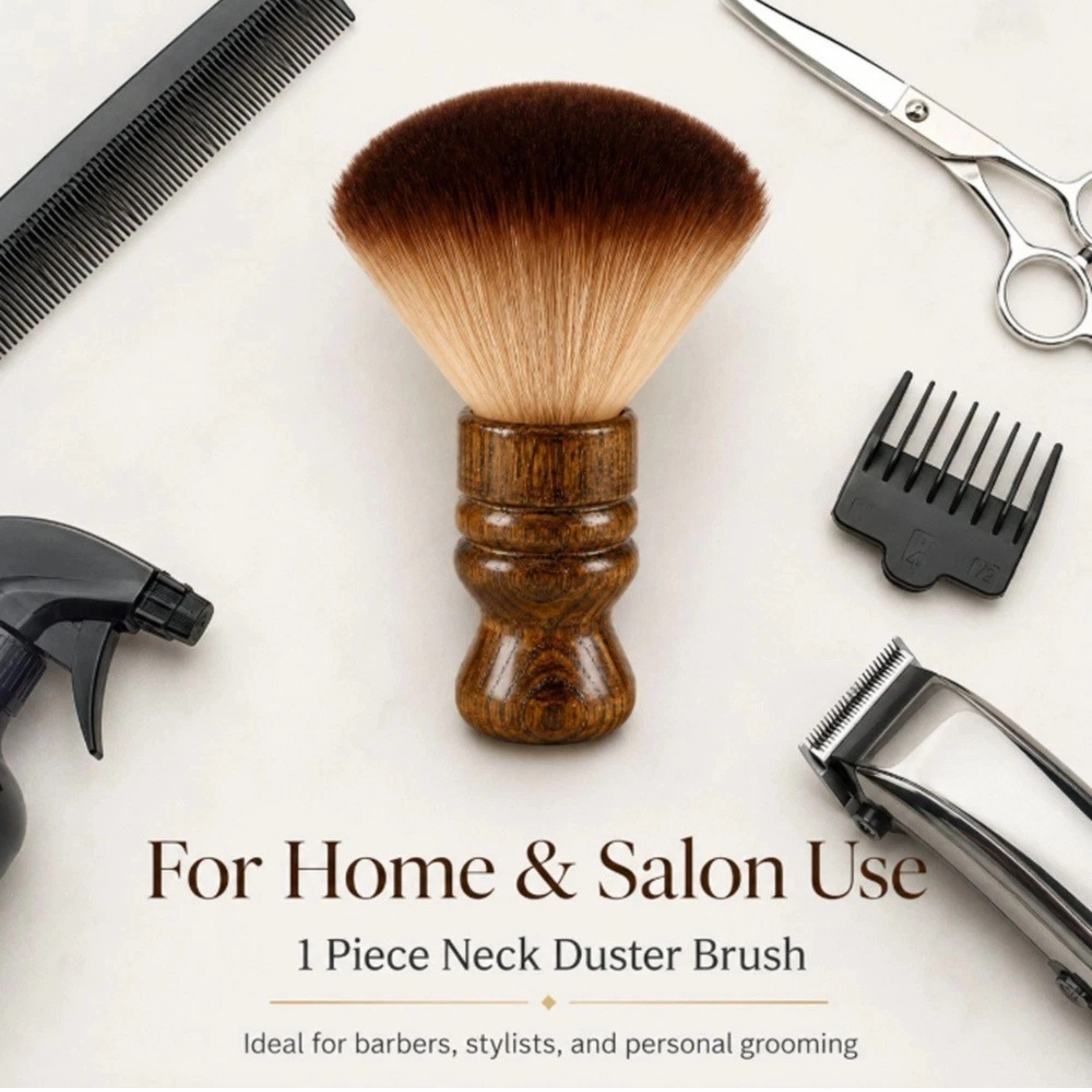 Home Collection Neck Duster Brush Barber Haircut Cleaning & Body Powder Brush