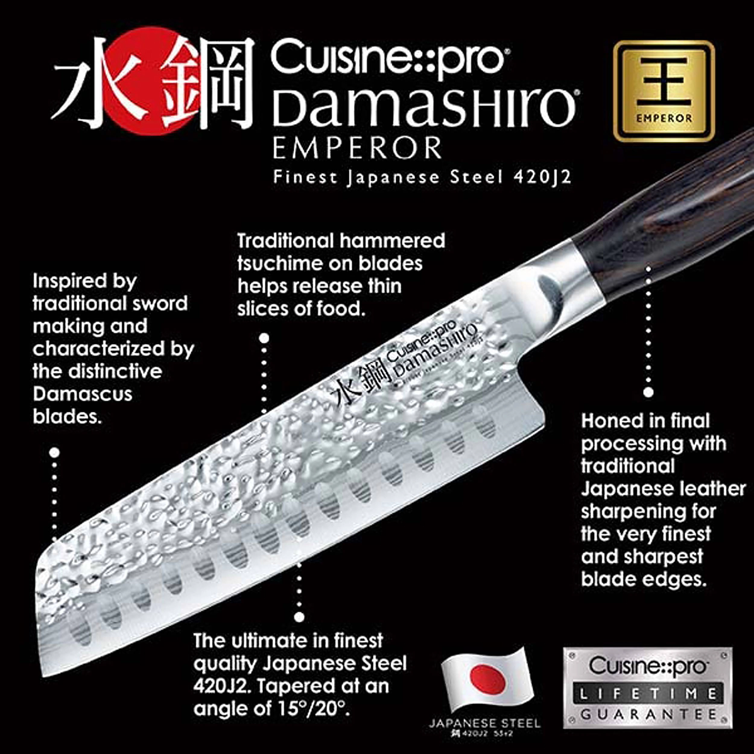 Cuisine::pro® Damashiro EMPEROR® Santoku 6.5"