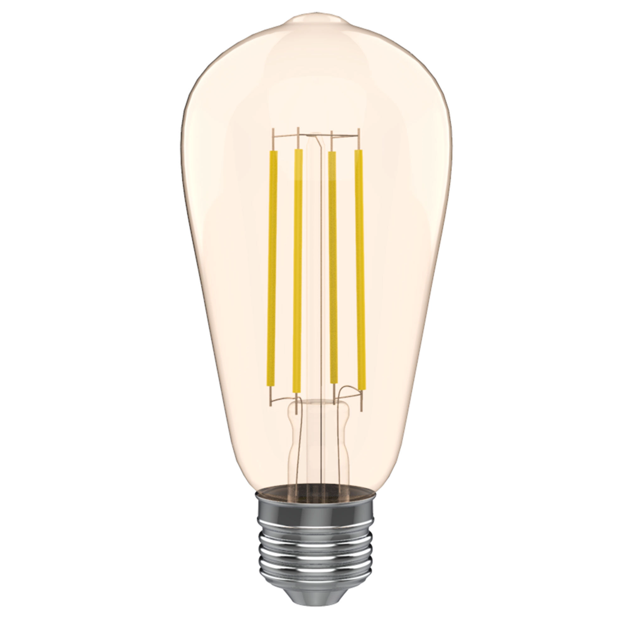 Viribright® ST19 LED Bulb, 40W Equivalent, Filament, Edison, Amber, Warm White 2200K (4 Pack)