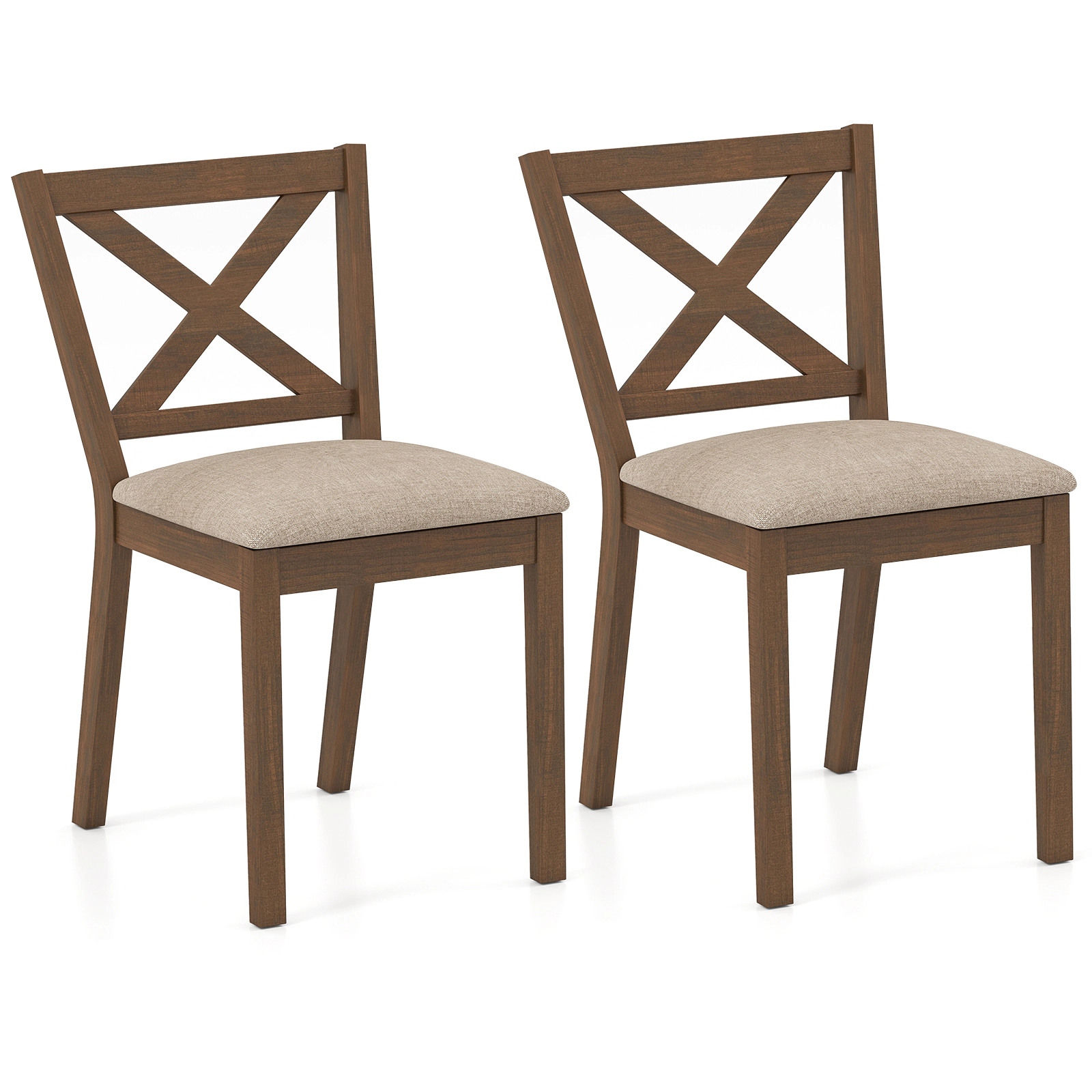 LJG Dining Chair Set of 2 Modern Kitchen Chair with Upholstered Seat