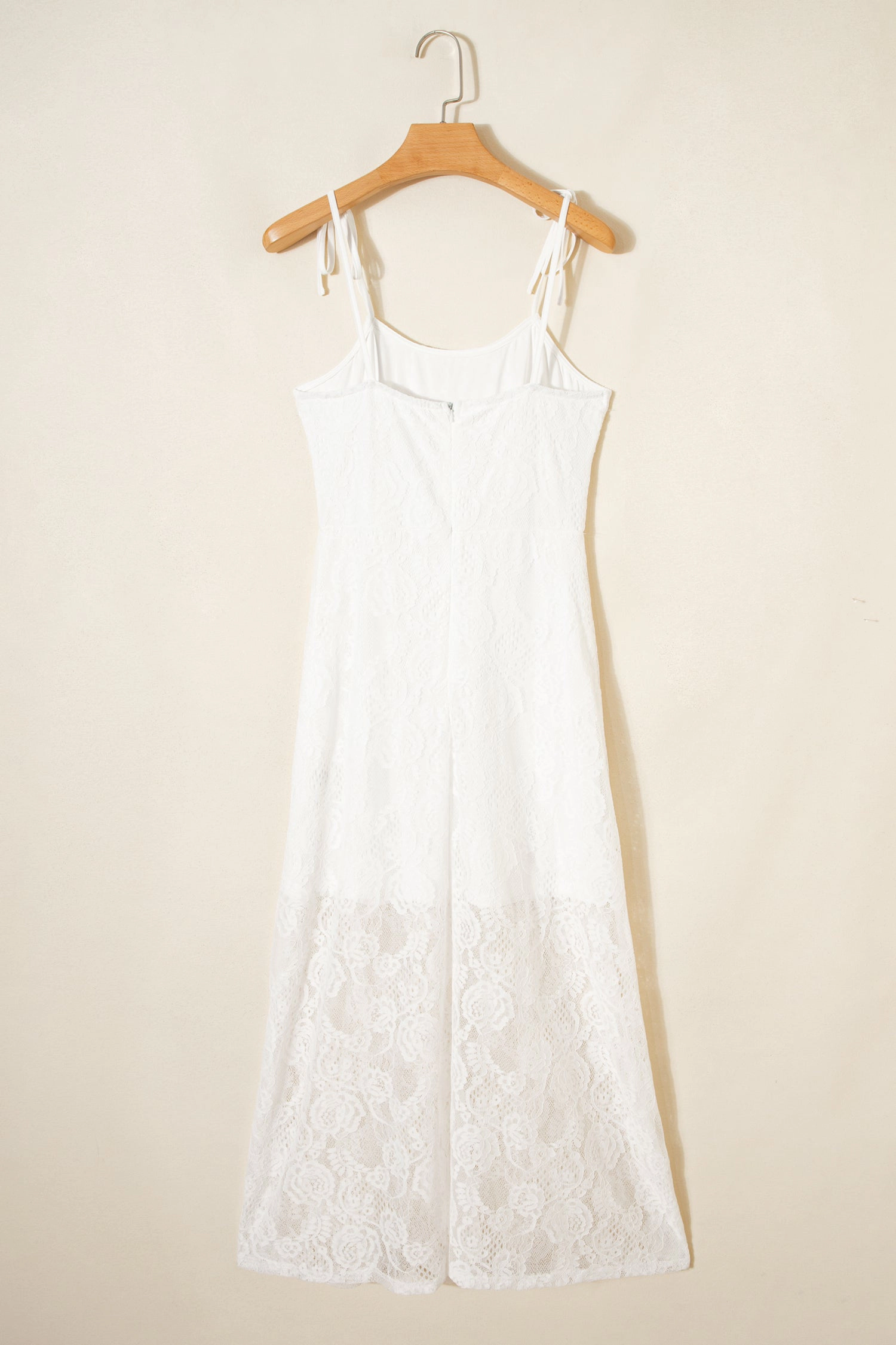 Threaded Pear Womens Maxine Lace Overlay Long Dress