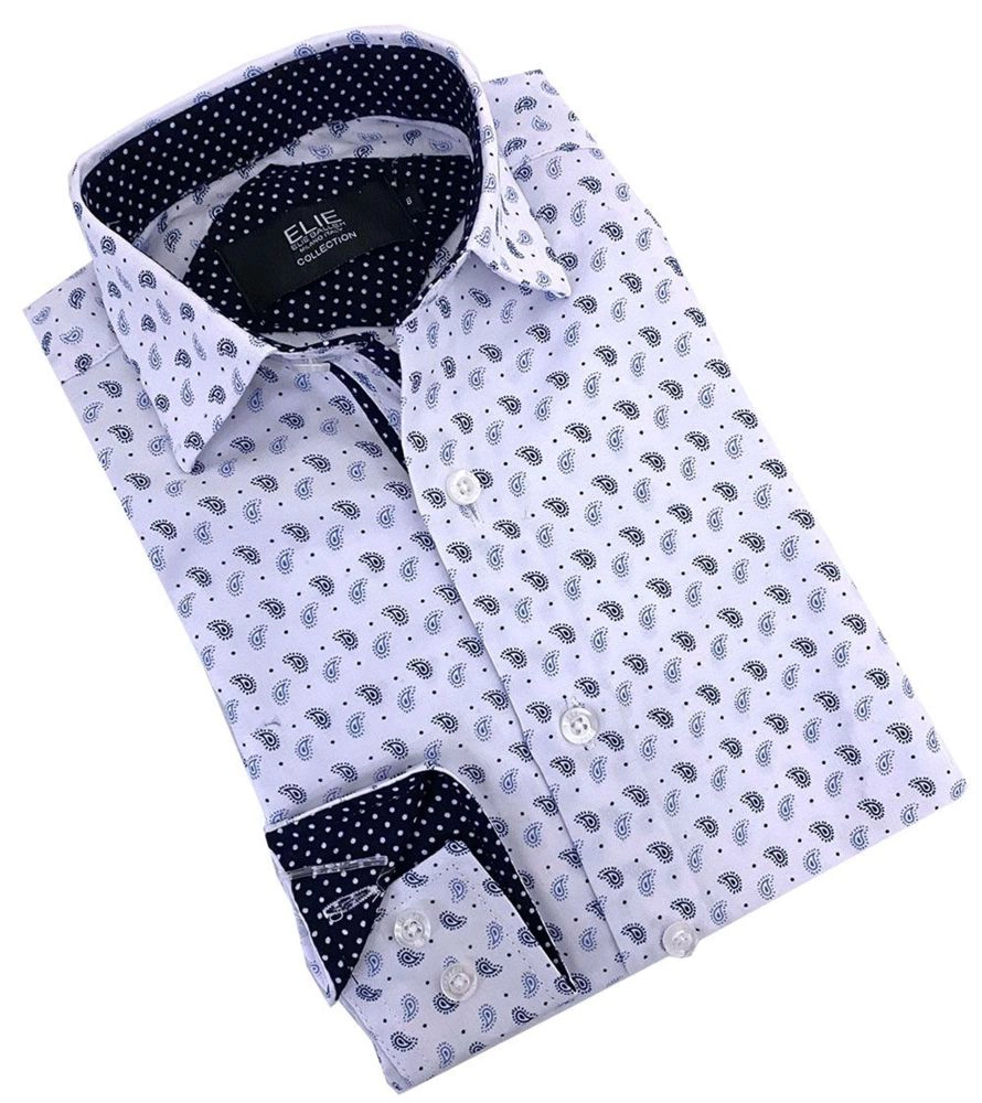 Elie Balleh Boys Slim Fit Button-Down Shirt