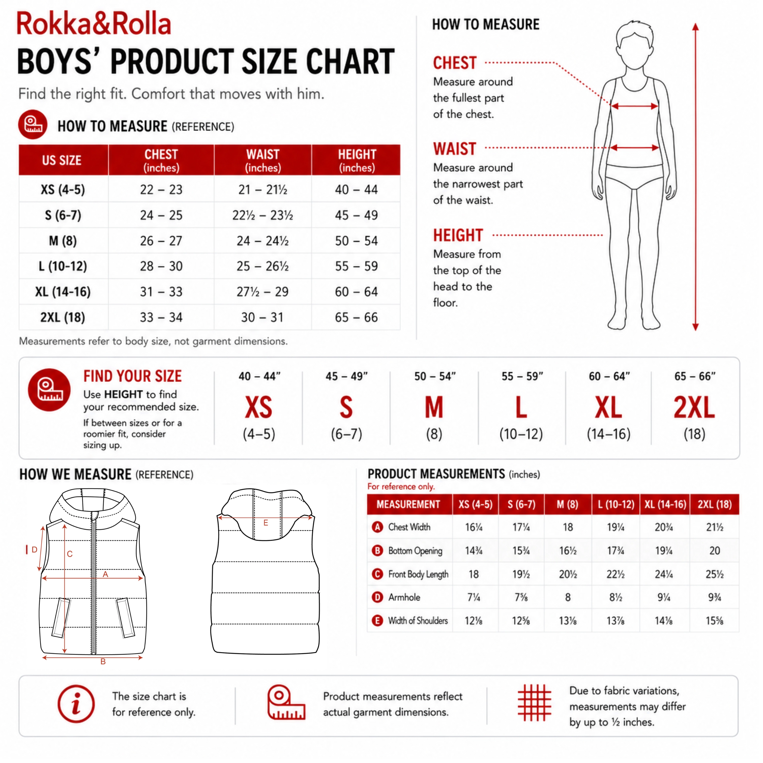 Rokka&Rolla Little & Big Kid Boys Everett Hooded Puffer Vest