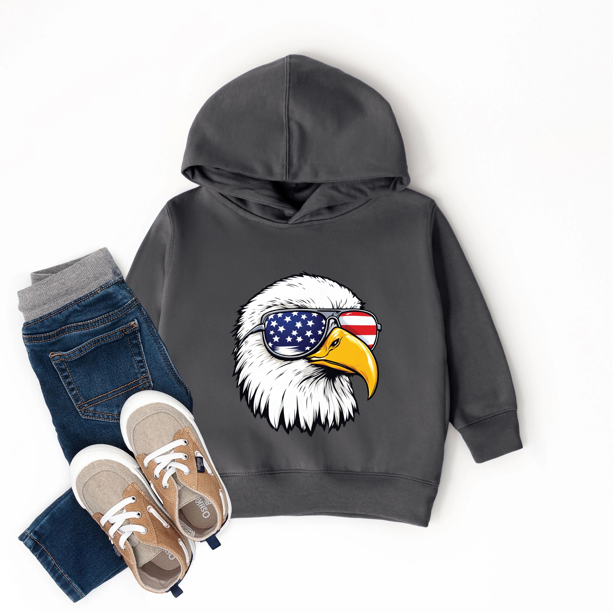 The Juniper Shop - Patriotic Eagle Sunglasses Toddler Hoodie