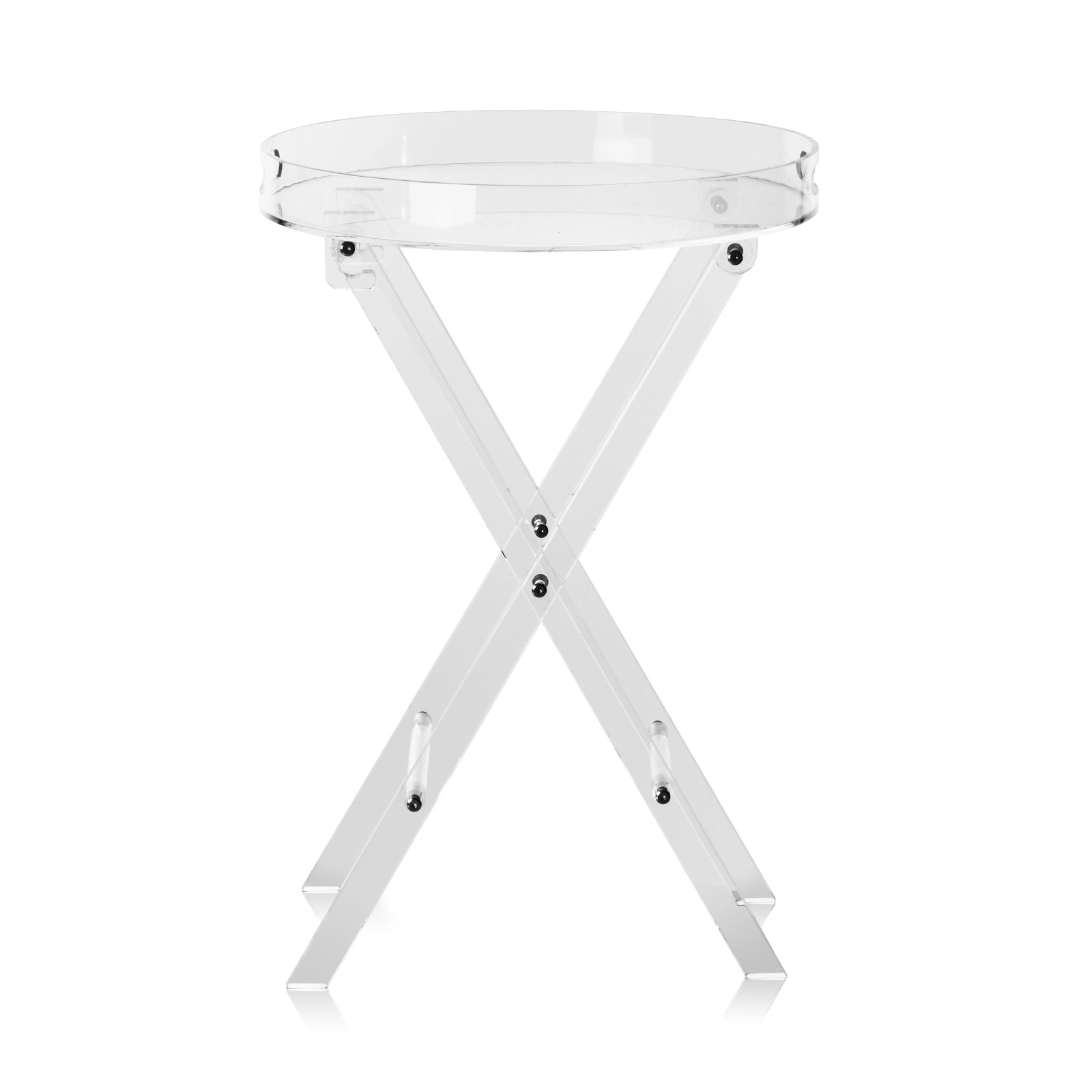 HONGGE Acrylic Table Acrylic End Table Clear Acrylic Side Table for Drink Food Snack used in Living Room Bedroom and