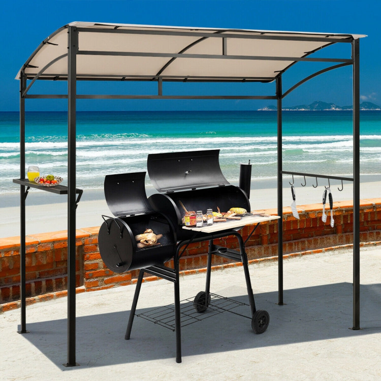 Hivvago Grill Gazebo With Serving Shelf And Storage Hooks
