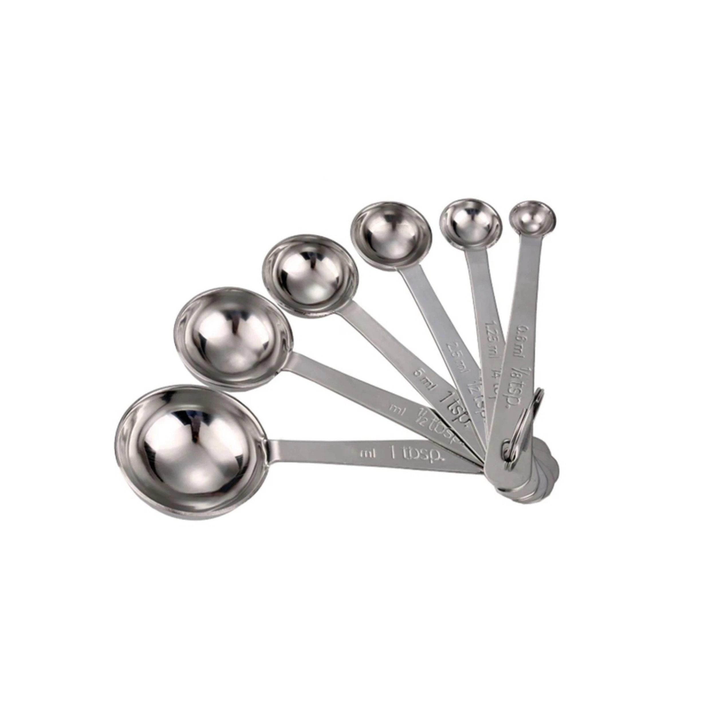 Home Collection 6-Piece Heavy Duty Stainless Steel Measuring Spoon Set