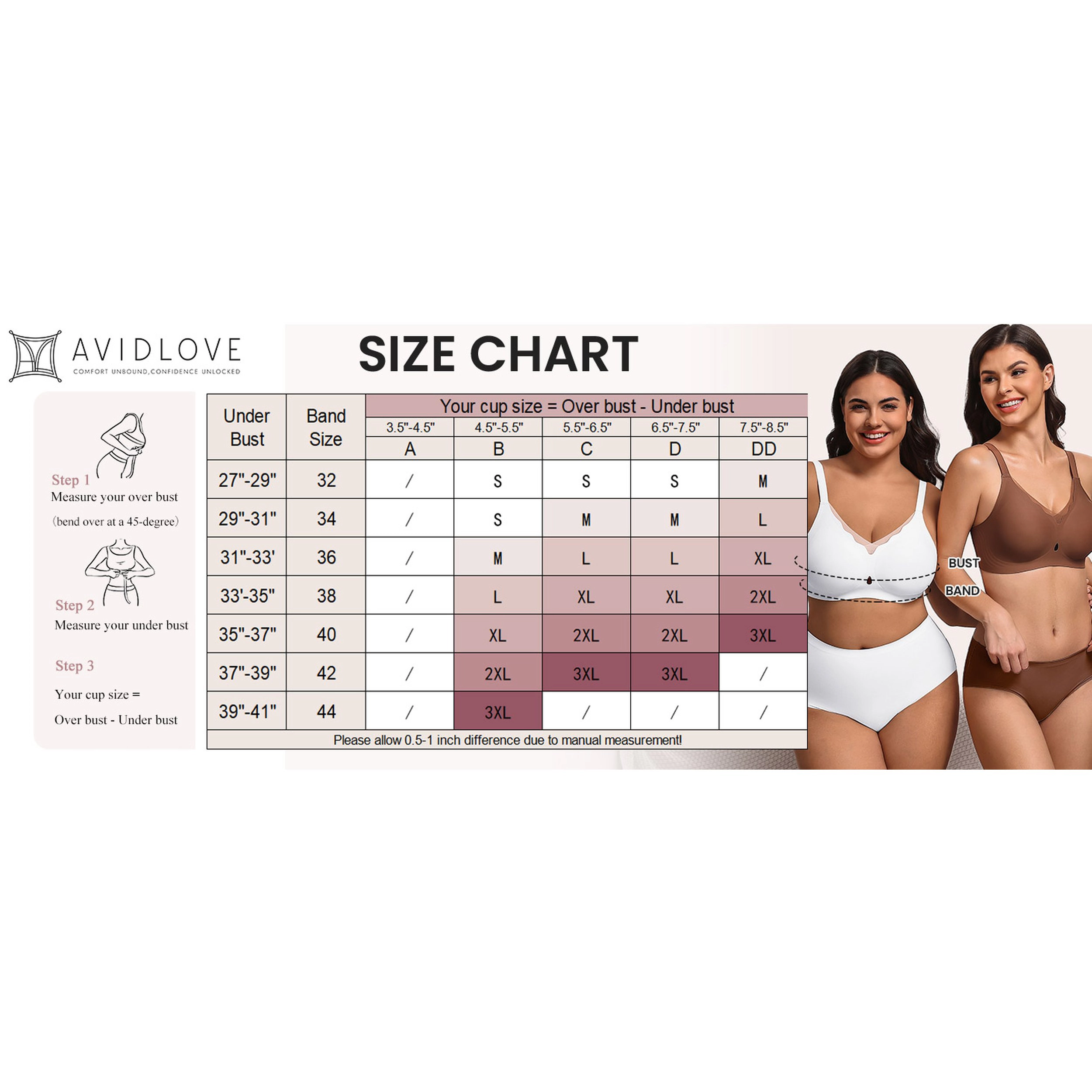 Avidlove Women's Seamless Wireless Scalloped Bra