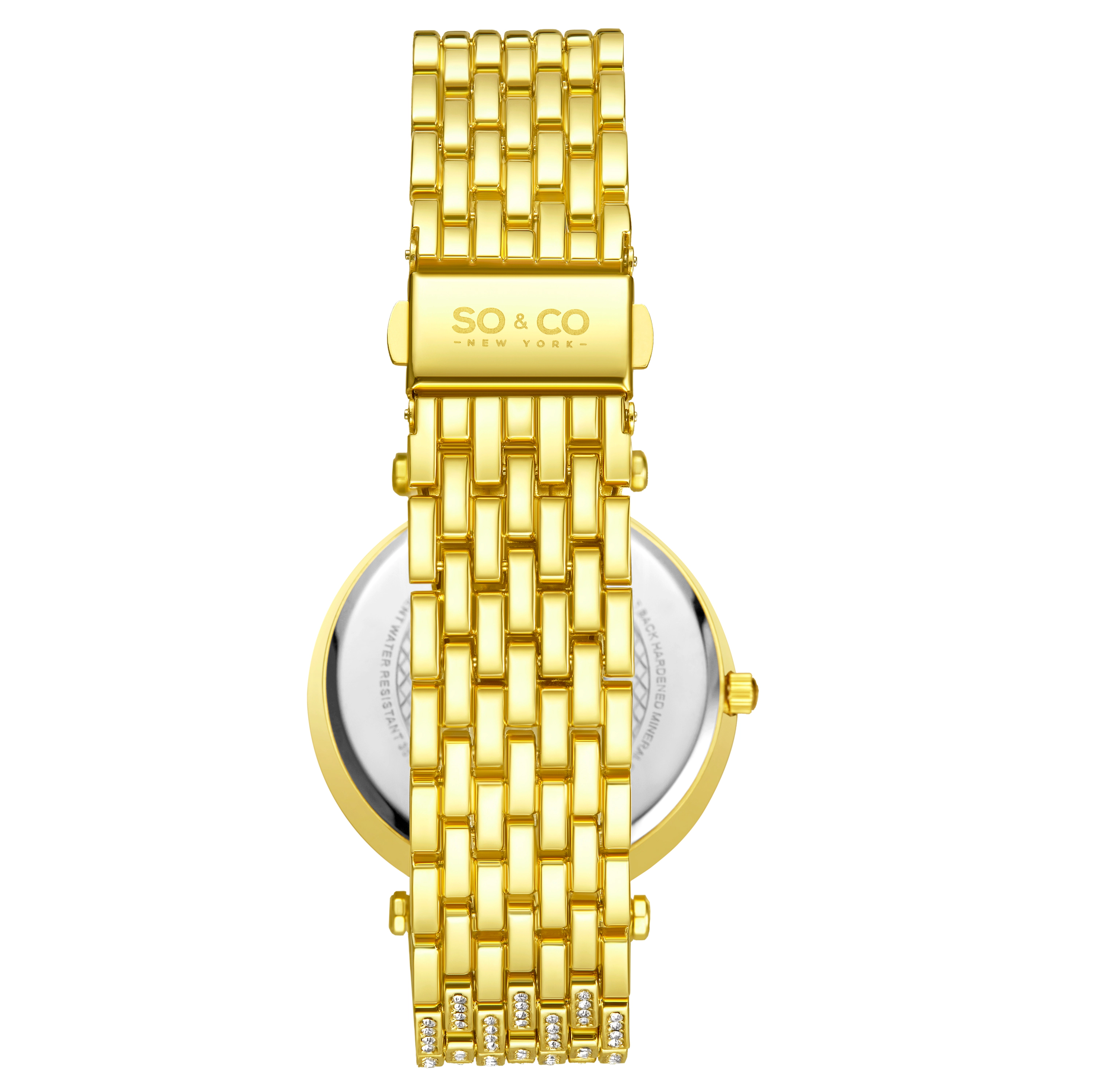SO&CO Madison 5527 38mm Crystal Encrusted Watch with Stainless Steel Bracelet