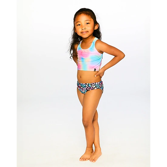 Deux par Deux Girls Recycled Polyester Top and Bottom Two-Piece Swimsuit