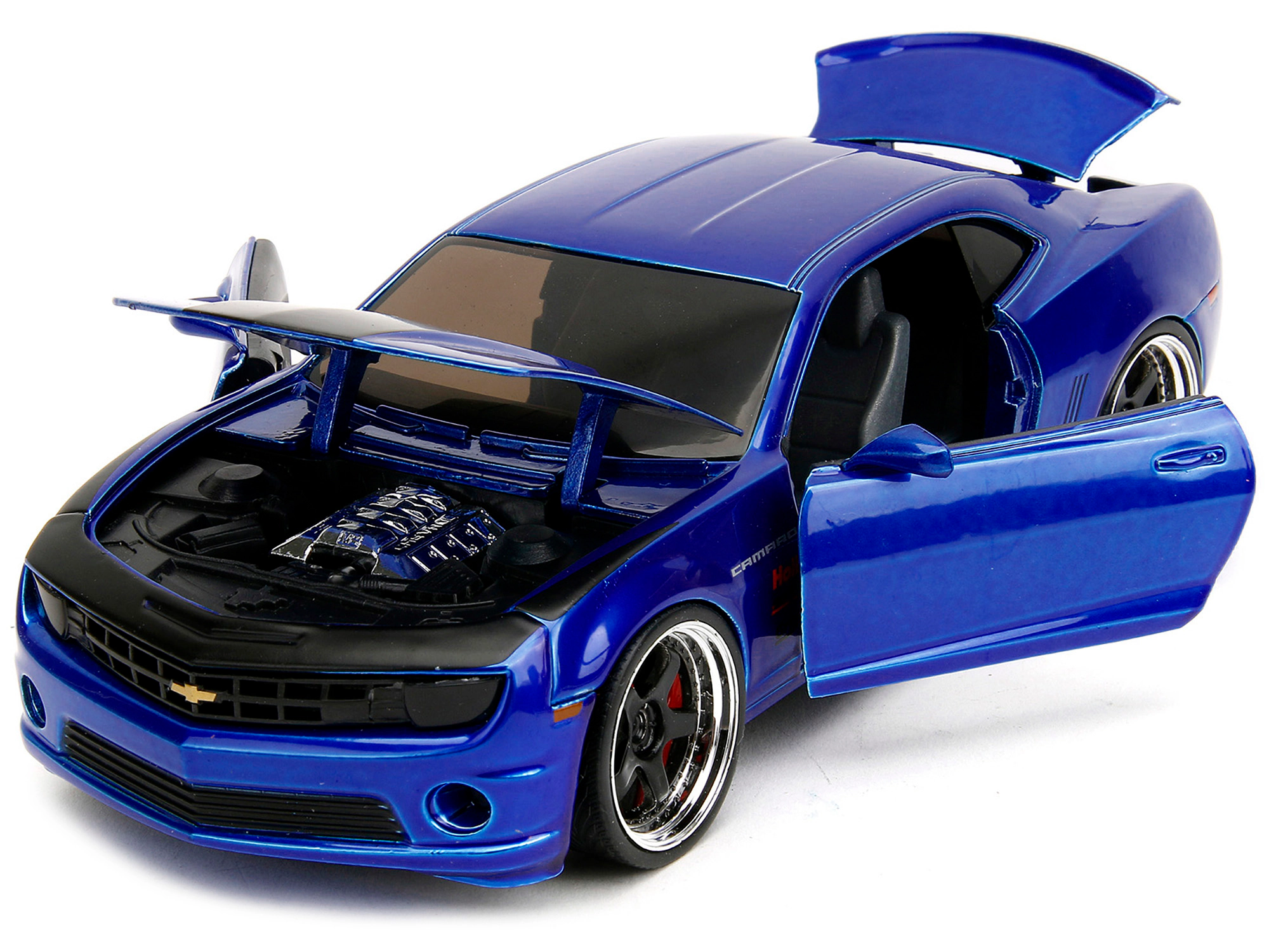 Jada 2010 Chevrolet Camaro Candy Blue with Black Hood "Bigtime Muscle" Series 1/24 Diecast Model Car by Jada
