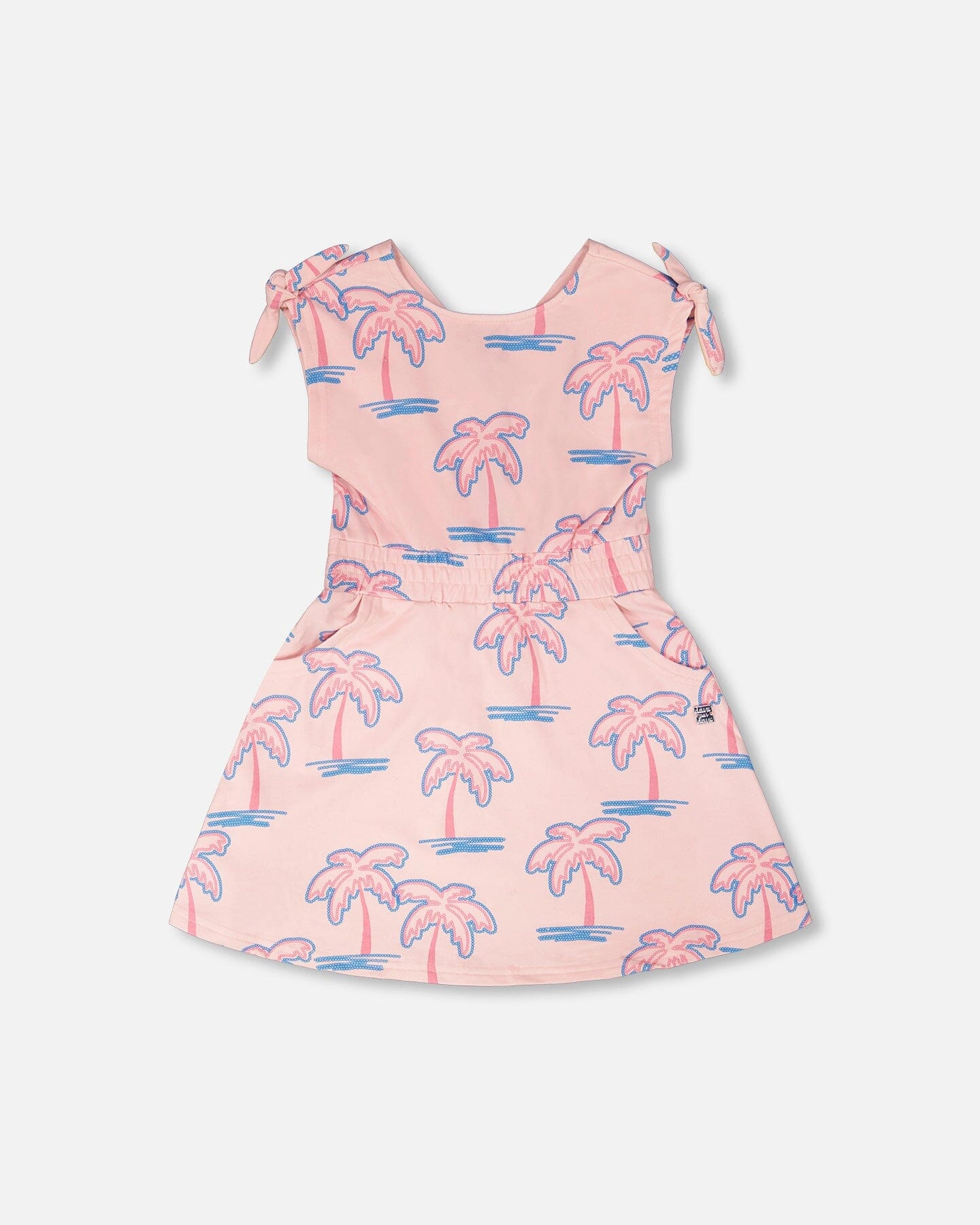 Deux par Girls French Terry Dress Palm Print