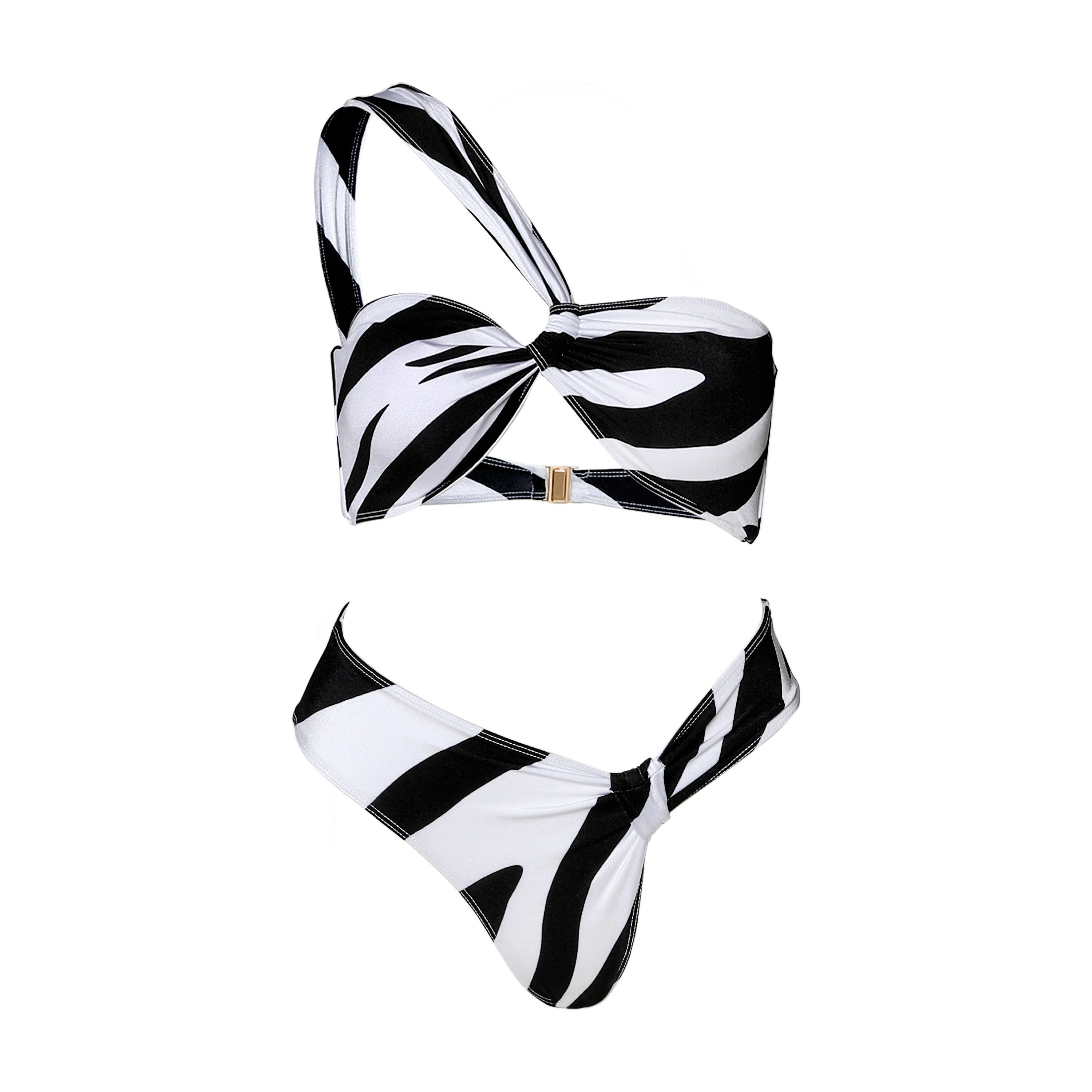 Cherina Beachwear Women's Cacia Asymmetric Bandeau Bikini Set