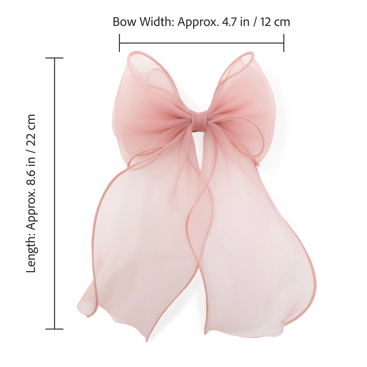 Puttisu Girls Organza Large Bow Clip Gift Set with Tin Case