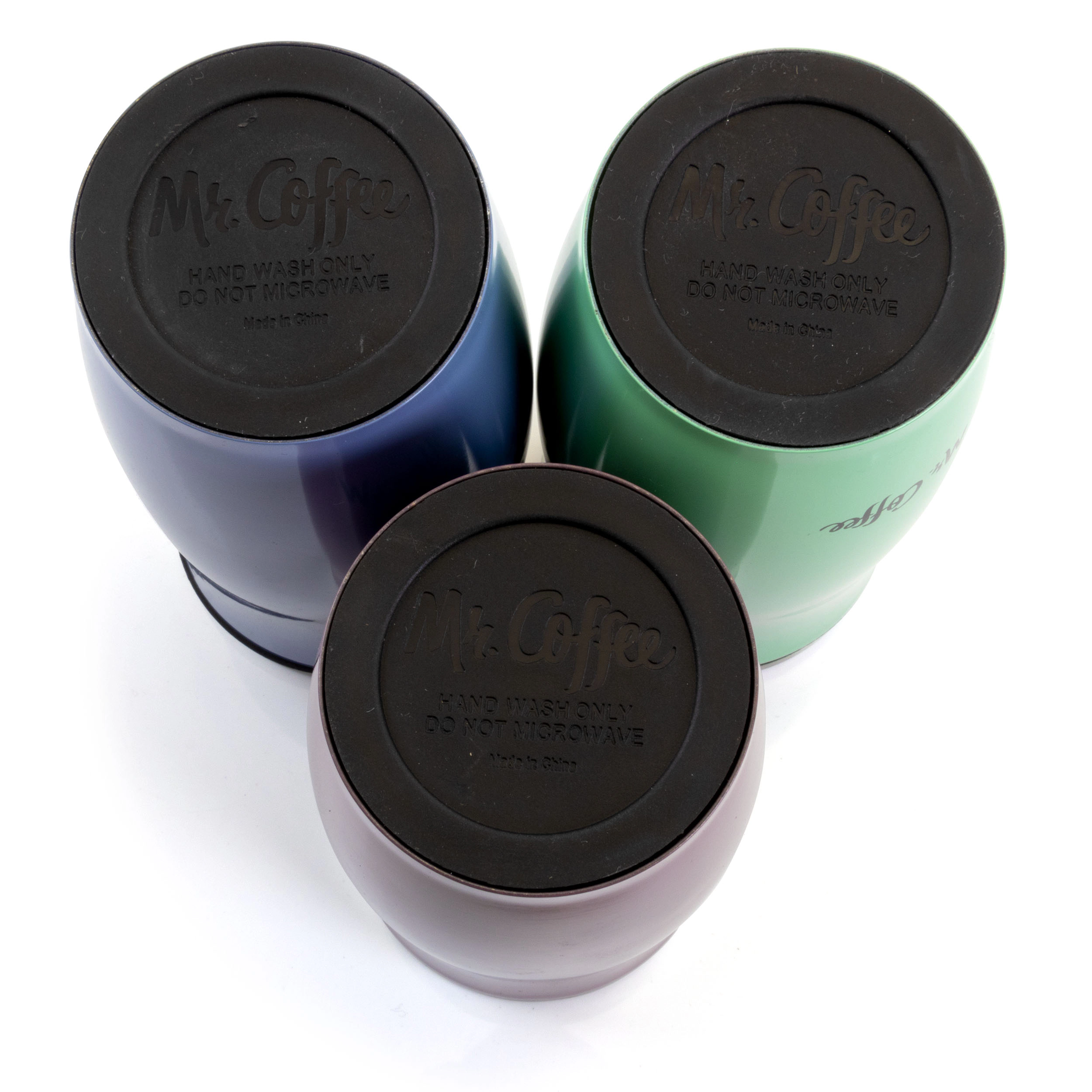 Mr. Coffee 12.5 Ounce Stainless Steel Insulated Thermal Travel Mug Set of 3