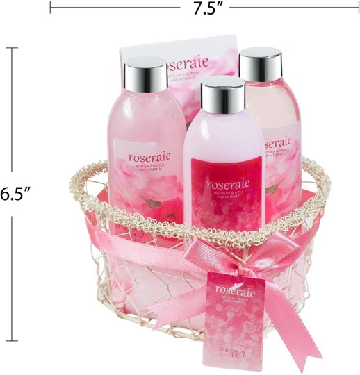 Freida and Joe WomensPink Rose Bath & Body Gift Set