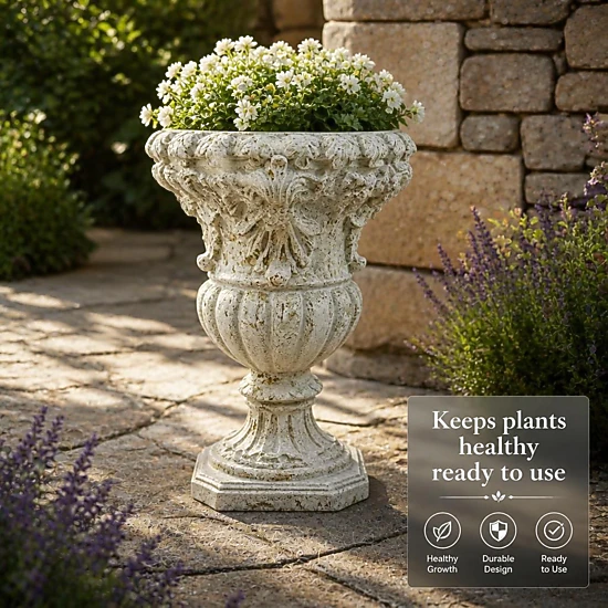 WOW PIONEER Tall Freestanding Magnesium Oxide Planter
