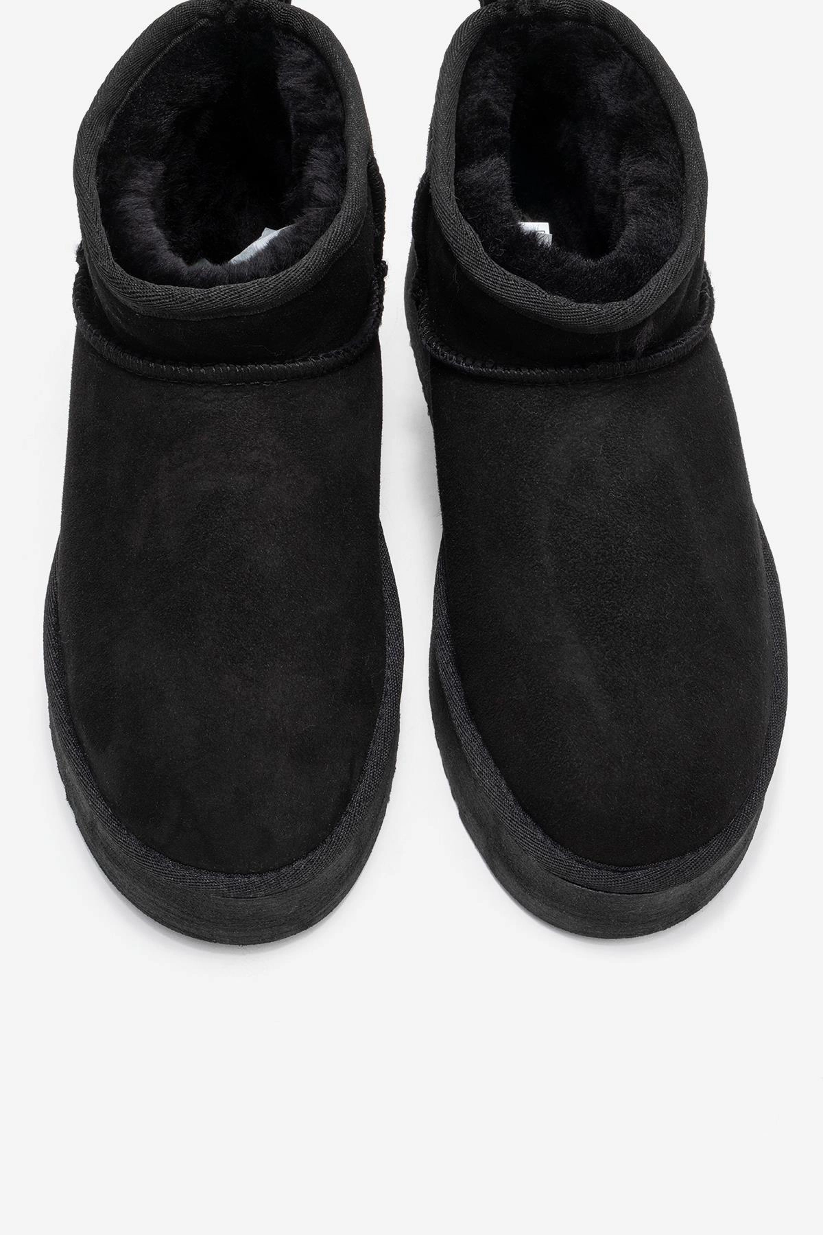 Forever & Always Womens Havana Leather Platform Ankle Boots