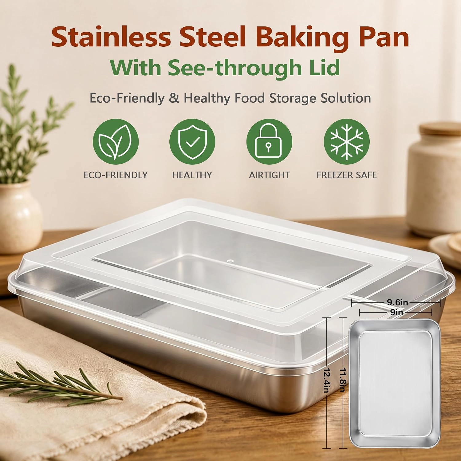 e-far Stainless Steel Baking Pan