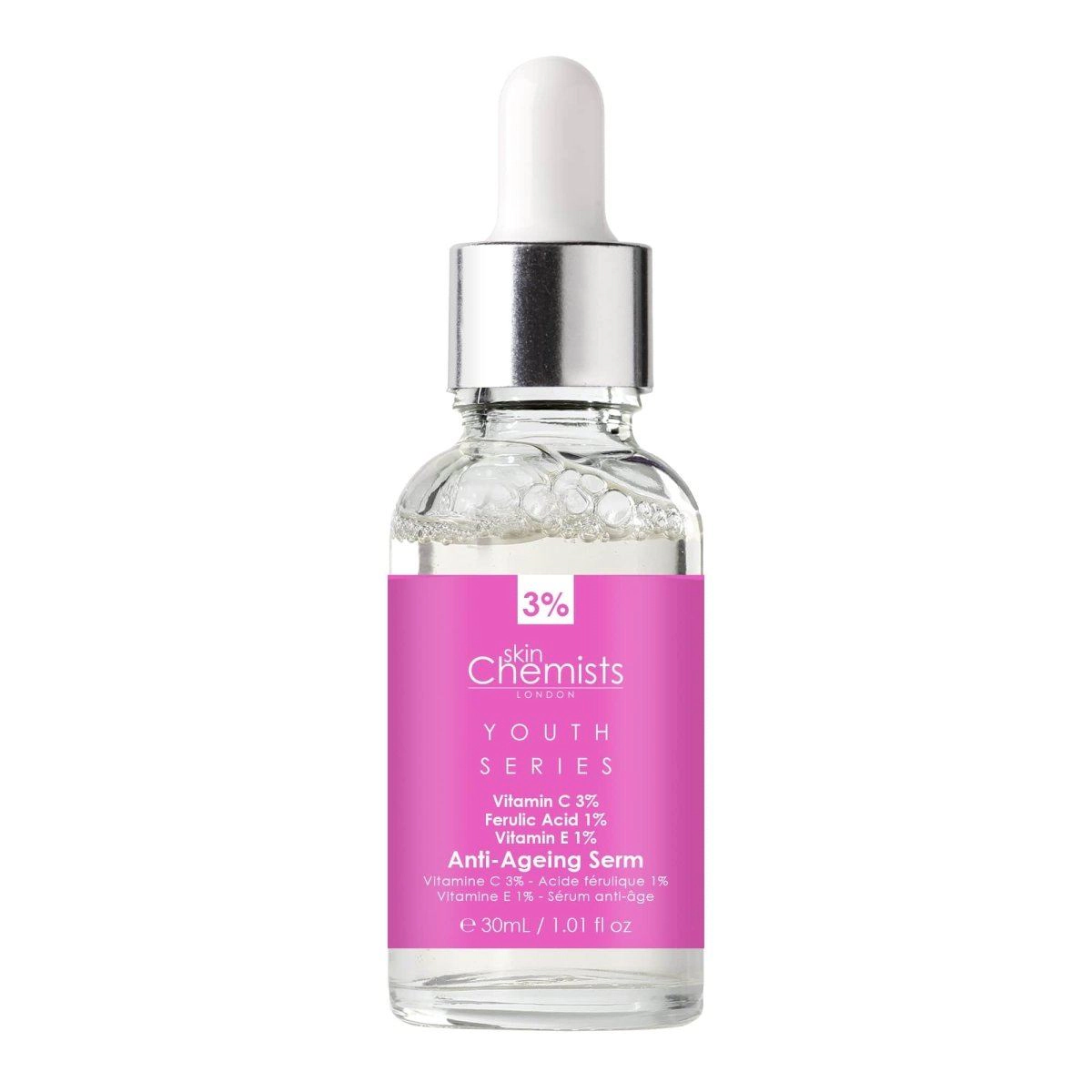 skinChemists Anti-Ageing Serum Vitamin C 3% Ferulic Acid 1% Vitamin E 1% 30ml