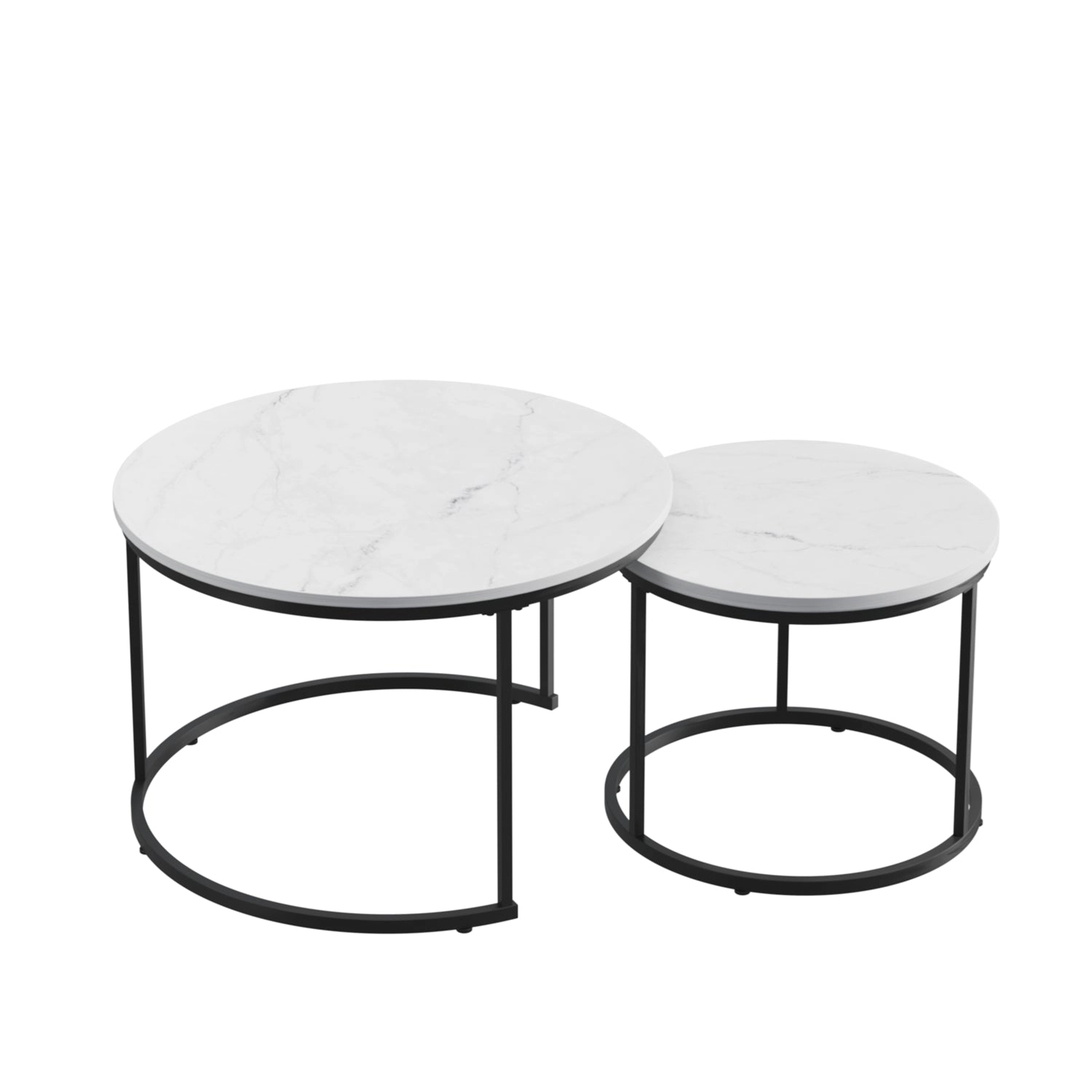 GBruno 2-Piece Nesting Coffee Table Set Round
