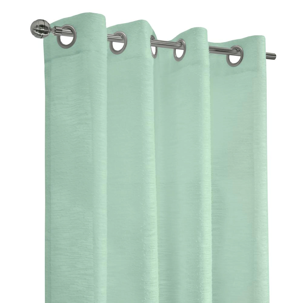 Habitat Boucle Sheer Premium Stylish and Functional Grommet Curtain Panel 52" x 95" Surf Spray