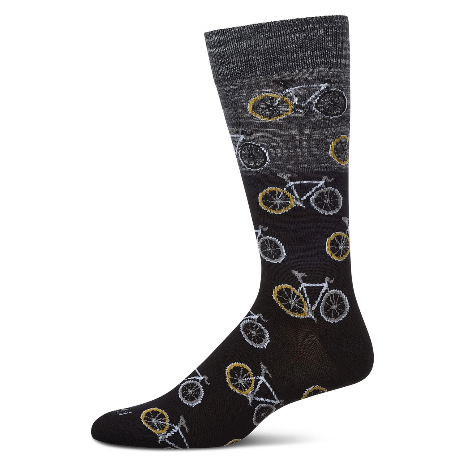 MeMoi Men's Bicycles Patterned Rayon From Bamboo Crew Socks