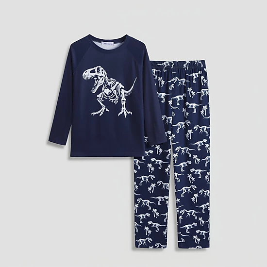 Arshiner Boys Pajamas Set Long Sleeve Sleepwear Piece Pajama Set For Big Boys