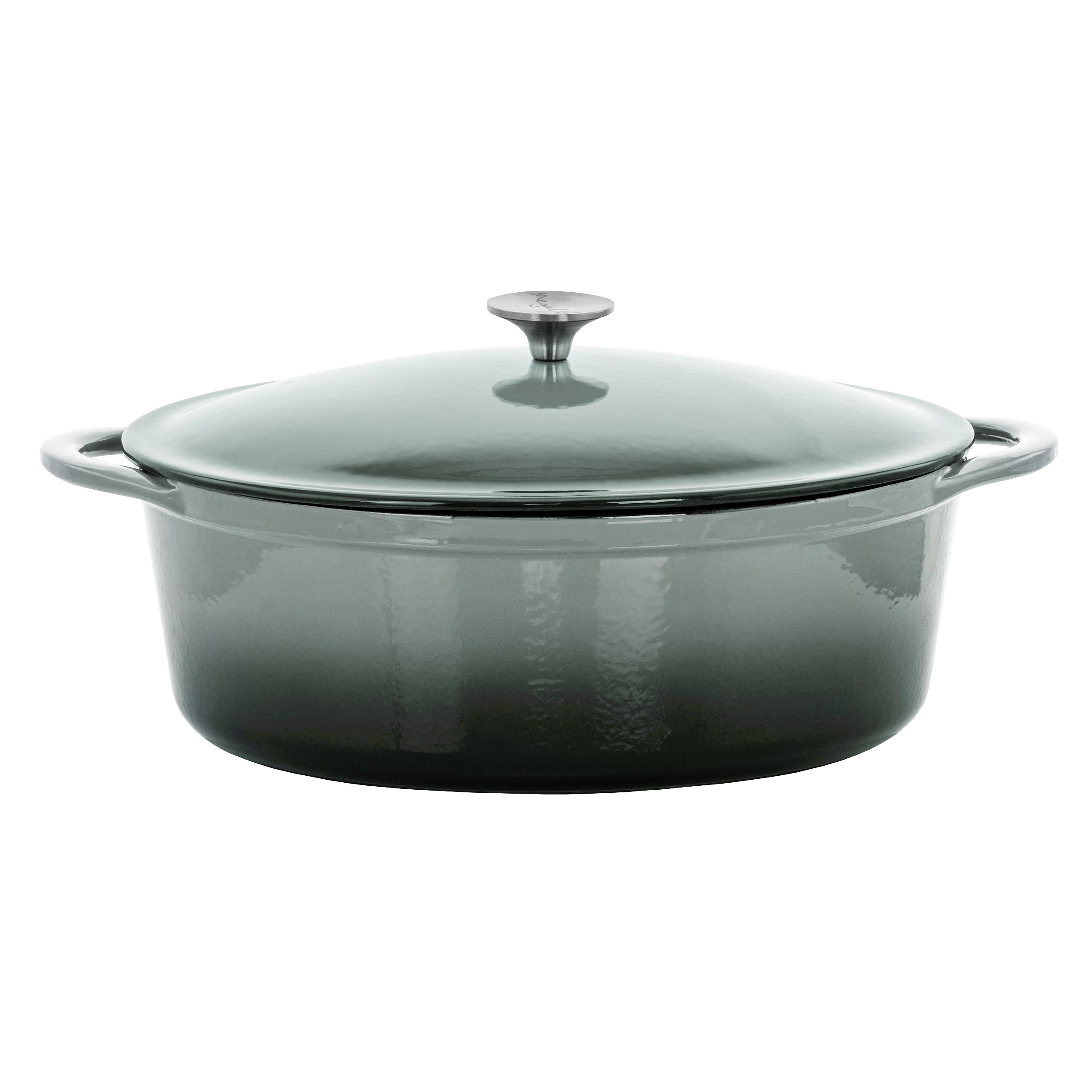 MegaChef 7 Quarts Oval Enameled Cast Iron Casserole