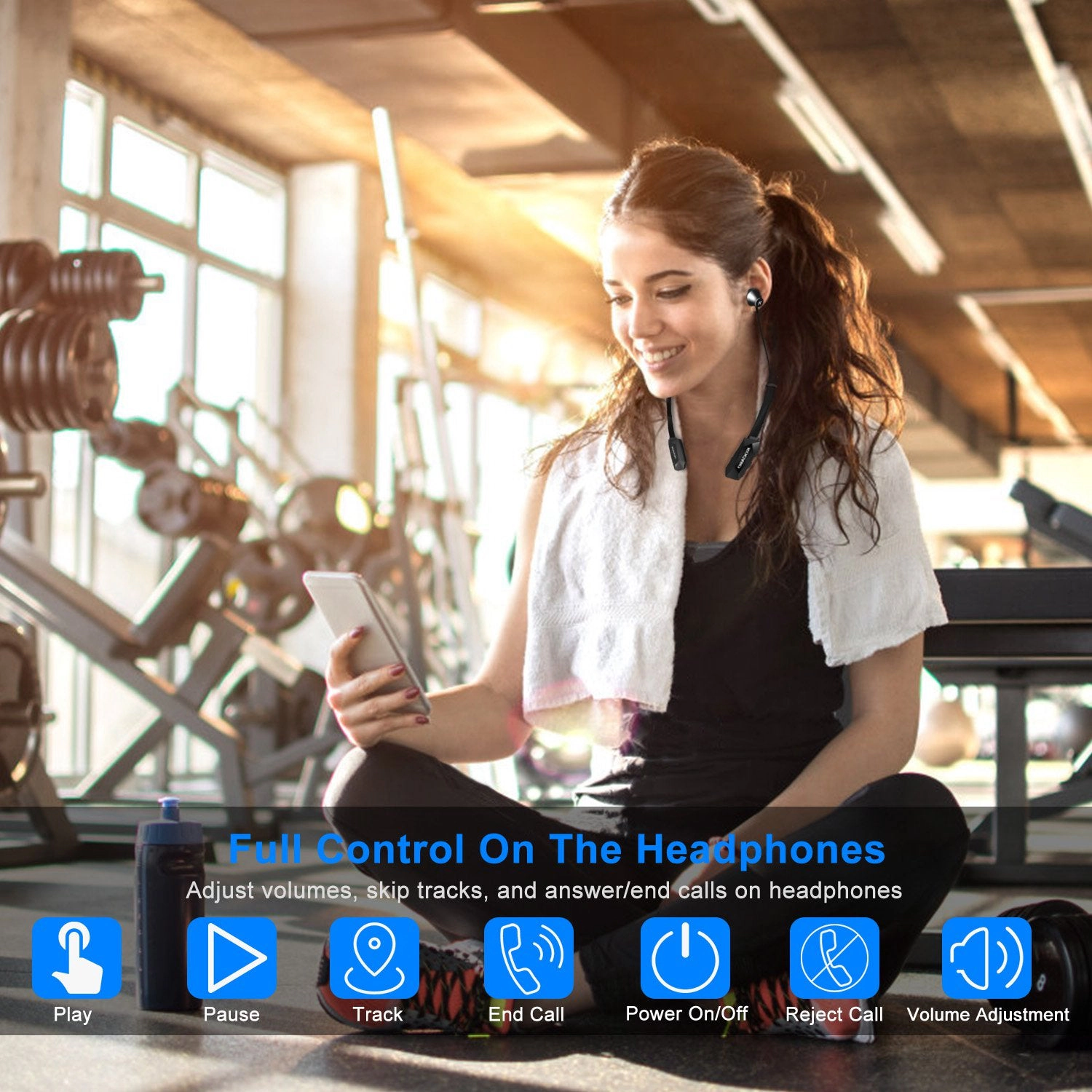 GBruno Wireless Magnetic Neckband Headphones