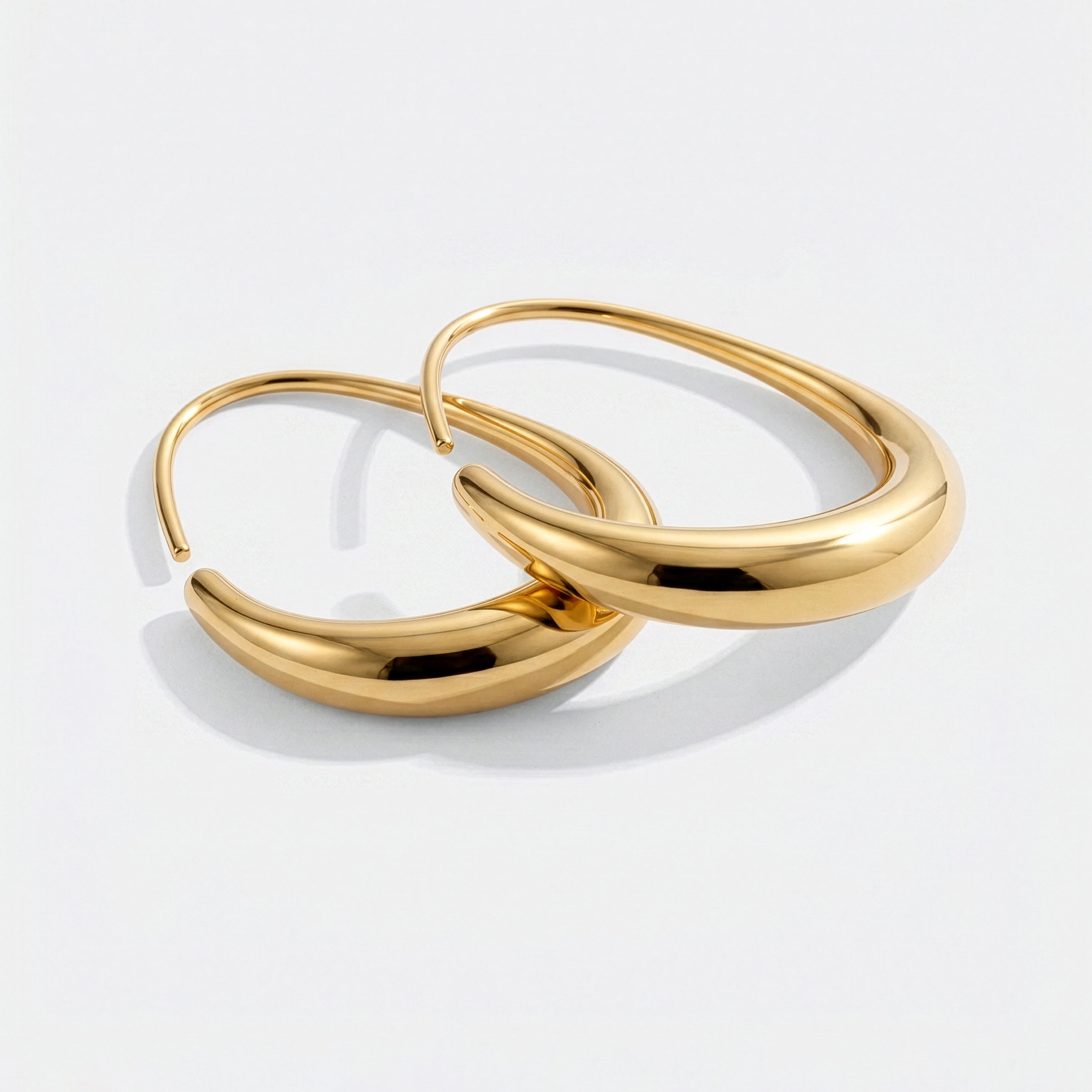 Mint & Lily Women's Fluid Hoop Earrings