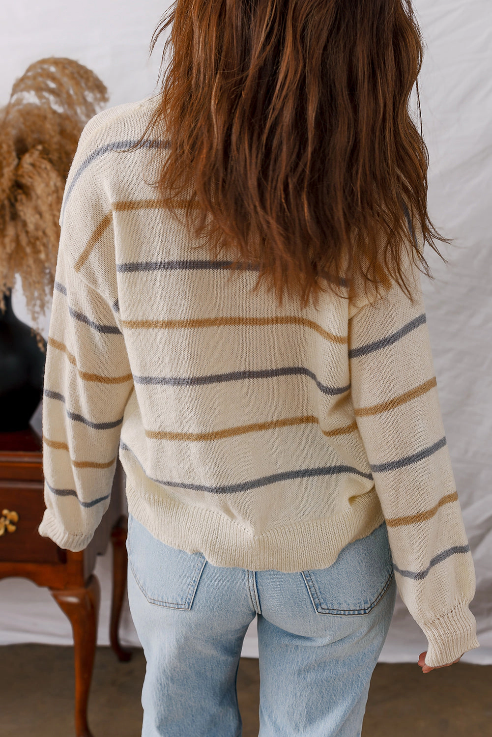 Threaded Pear Women's Sadie Drop Shoulder Cardigan Sweater