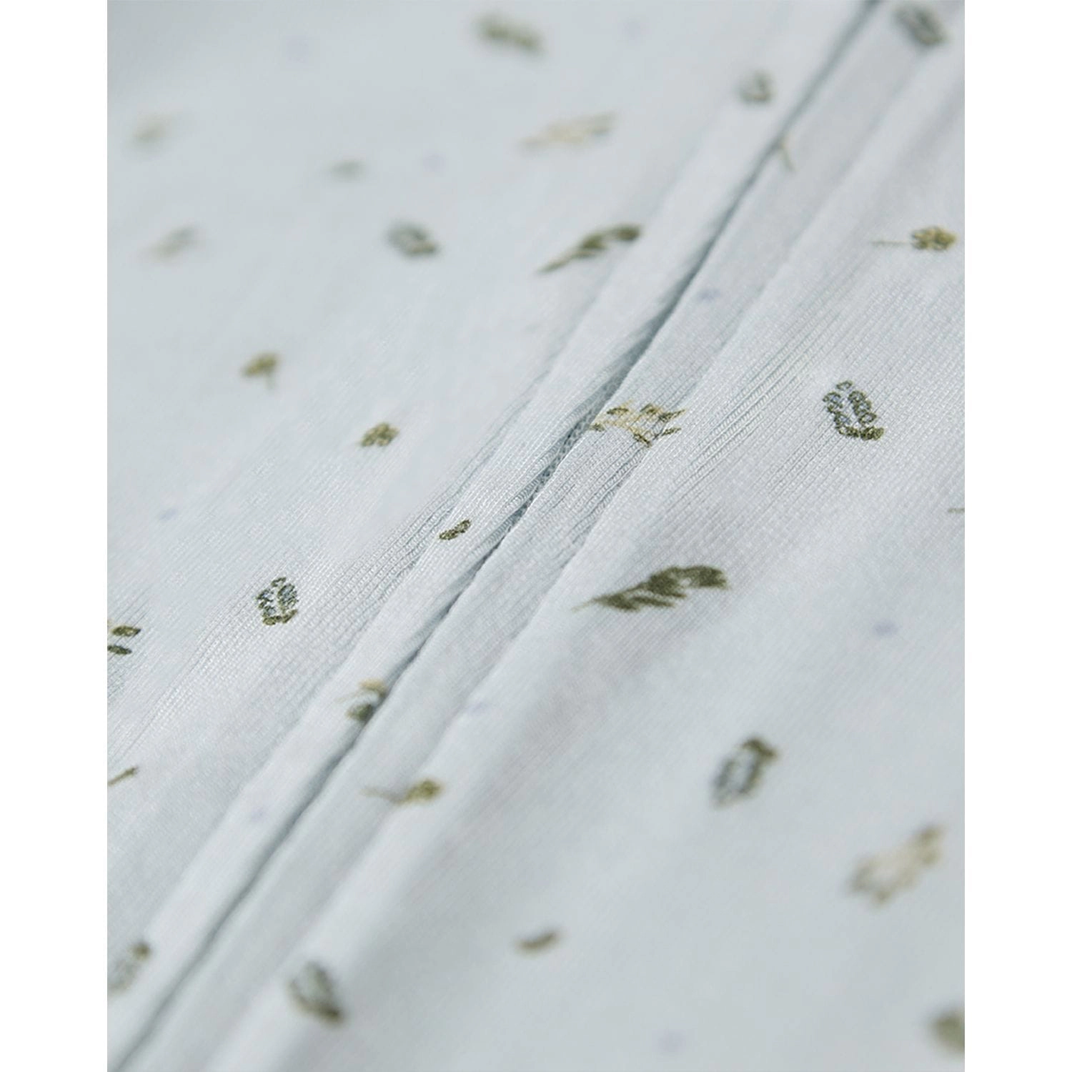 MeMoi Baby "Tiny Leaves" Rayon-Blend Front-Zip Footie