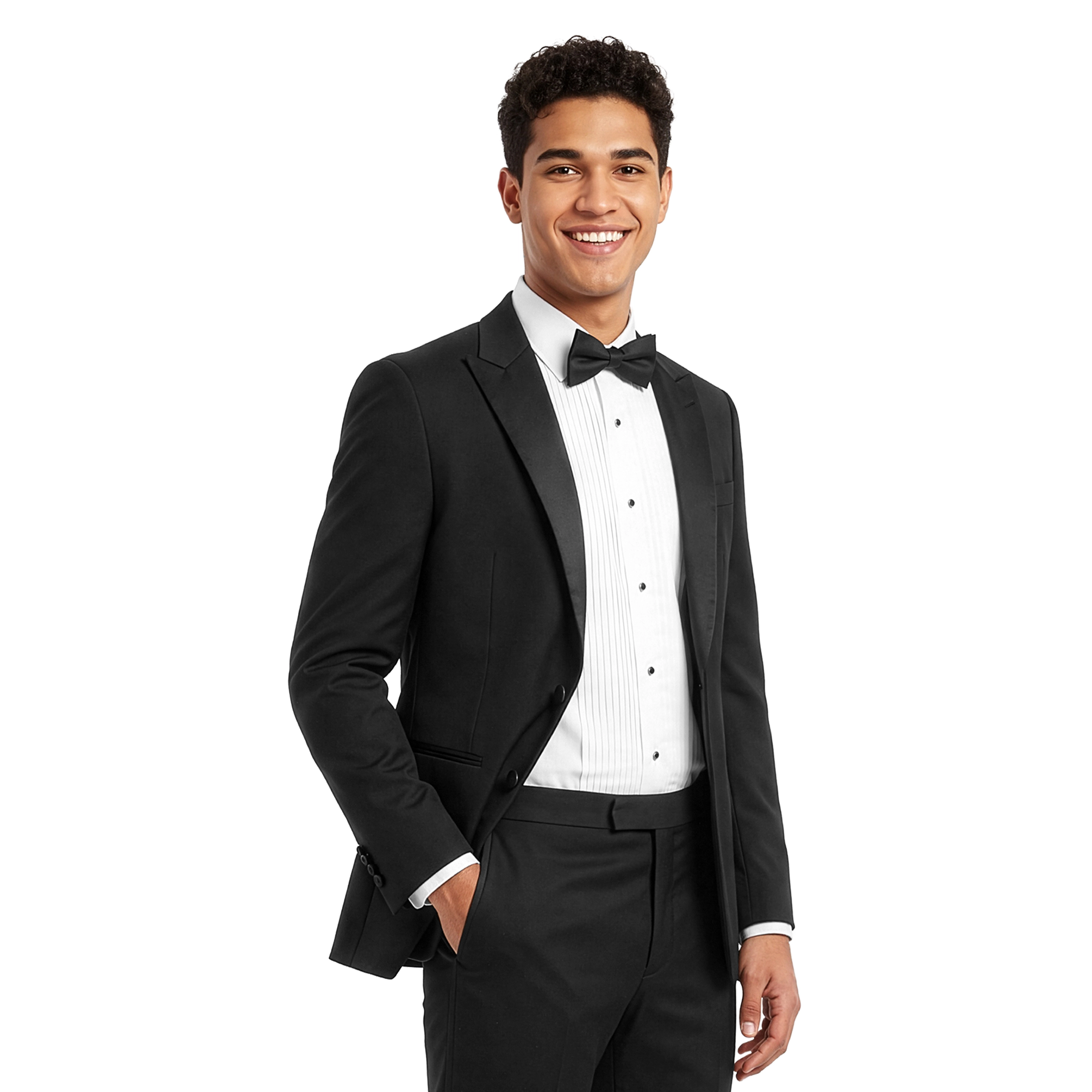 Zegarie Men's Tailored Fit Tuxedo Separates Jacket Only, Satin Peak Lapel