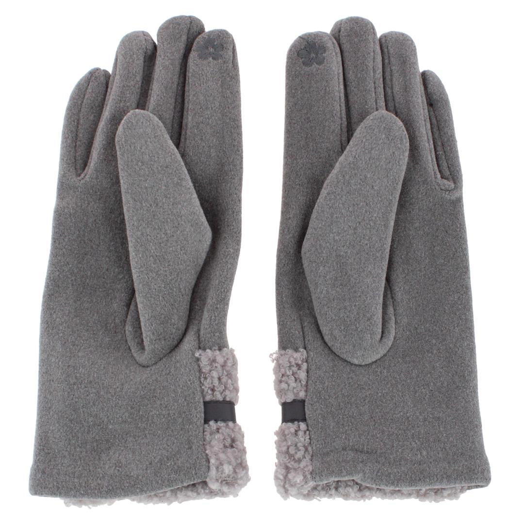 CTM Women's Teddy Synthetic Fleece Touchscreen Winter Gloves