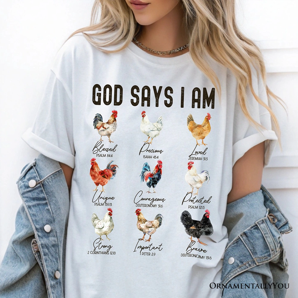 OrnamentallyYou Unisex God Says I Am Christian T-Shirt