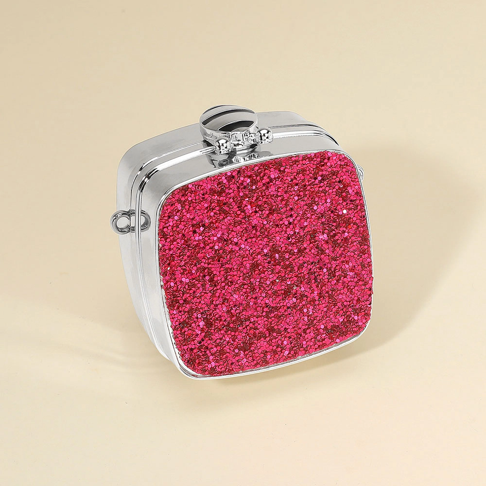 Fashnzfab Square Glitter Mini Clutch Bag Crossbody Bag