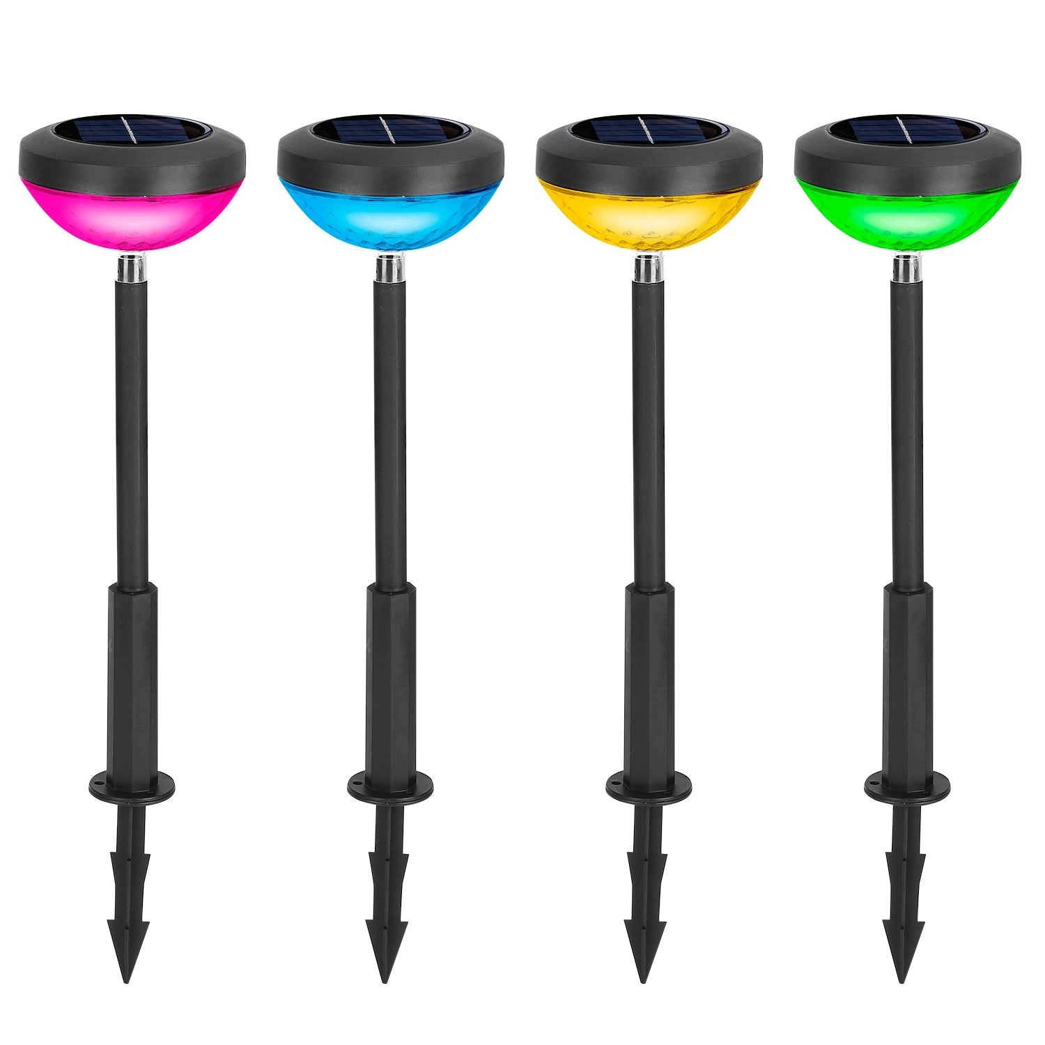 GBruno Solar Sunflower Pathway Lights 4-Pack