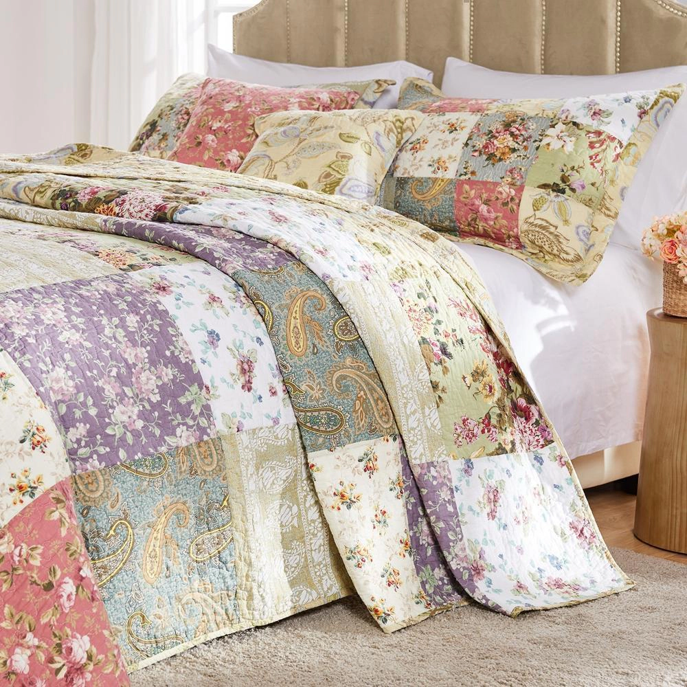 Greenland Home Fashion Blooming Prairie Bedspread Set 3 Piece