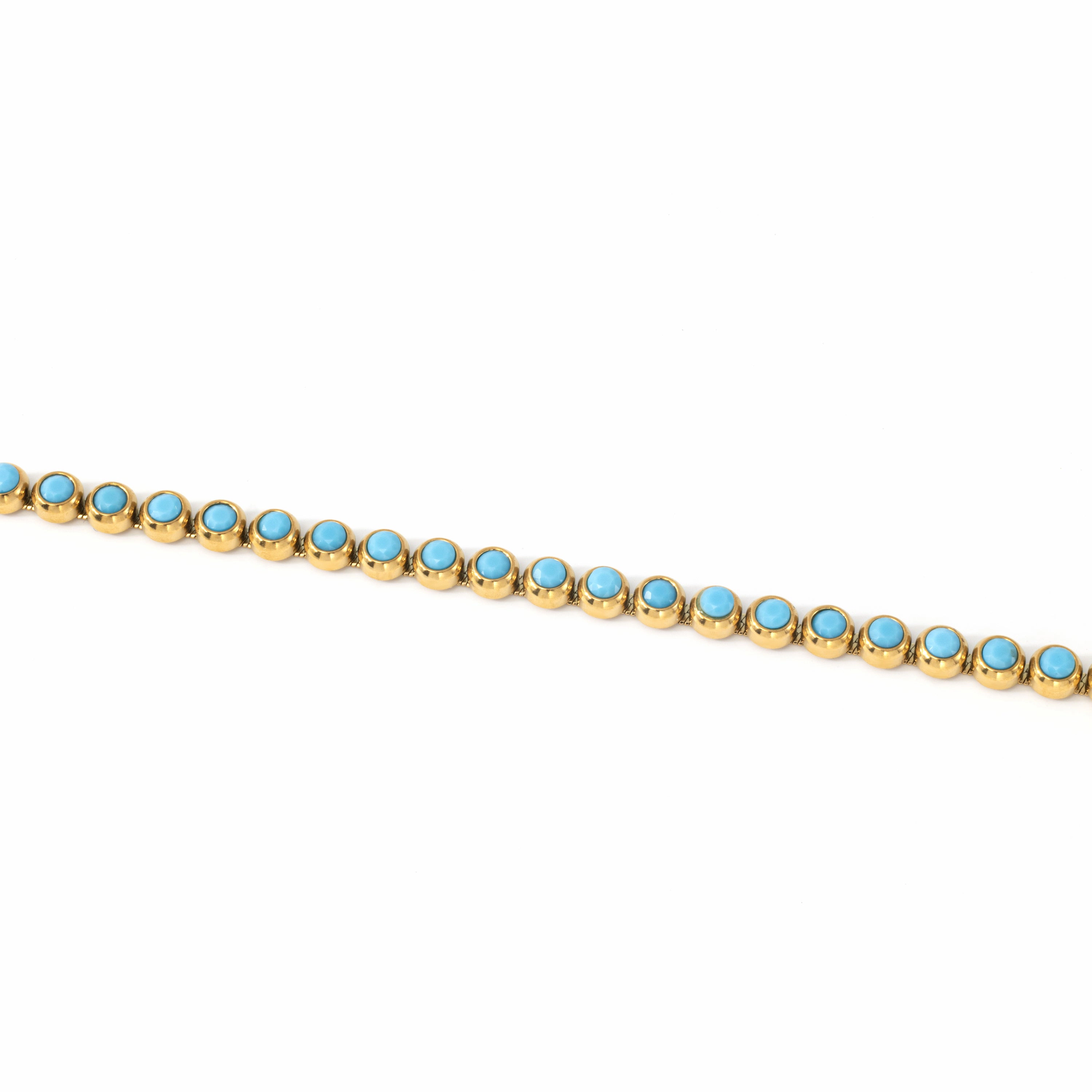 Mint & Lily Women's Turquoise Bezel Set Tennis Bracelet