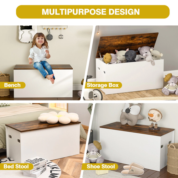 Hivvago Flip-top Storage Chest with Self-hold Cover and Pneumatic Rod