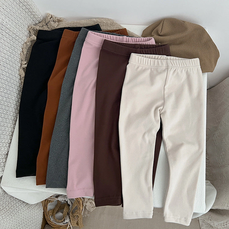 MyKids-USA Baby Solid Color Soft Cotton Elastic Warm Quality Leggings