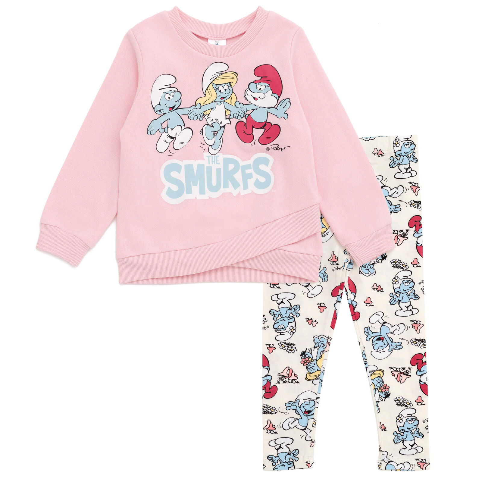 The Smurfs Girls' 2-Piece Fleece Sweatshirt and Leggings Set