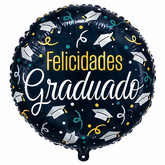 LoonBalloon Felicidades Graduado Multicolor Foil Balloons - 5 Pack ...