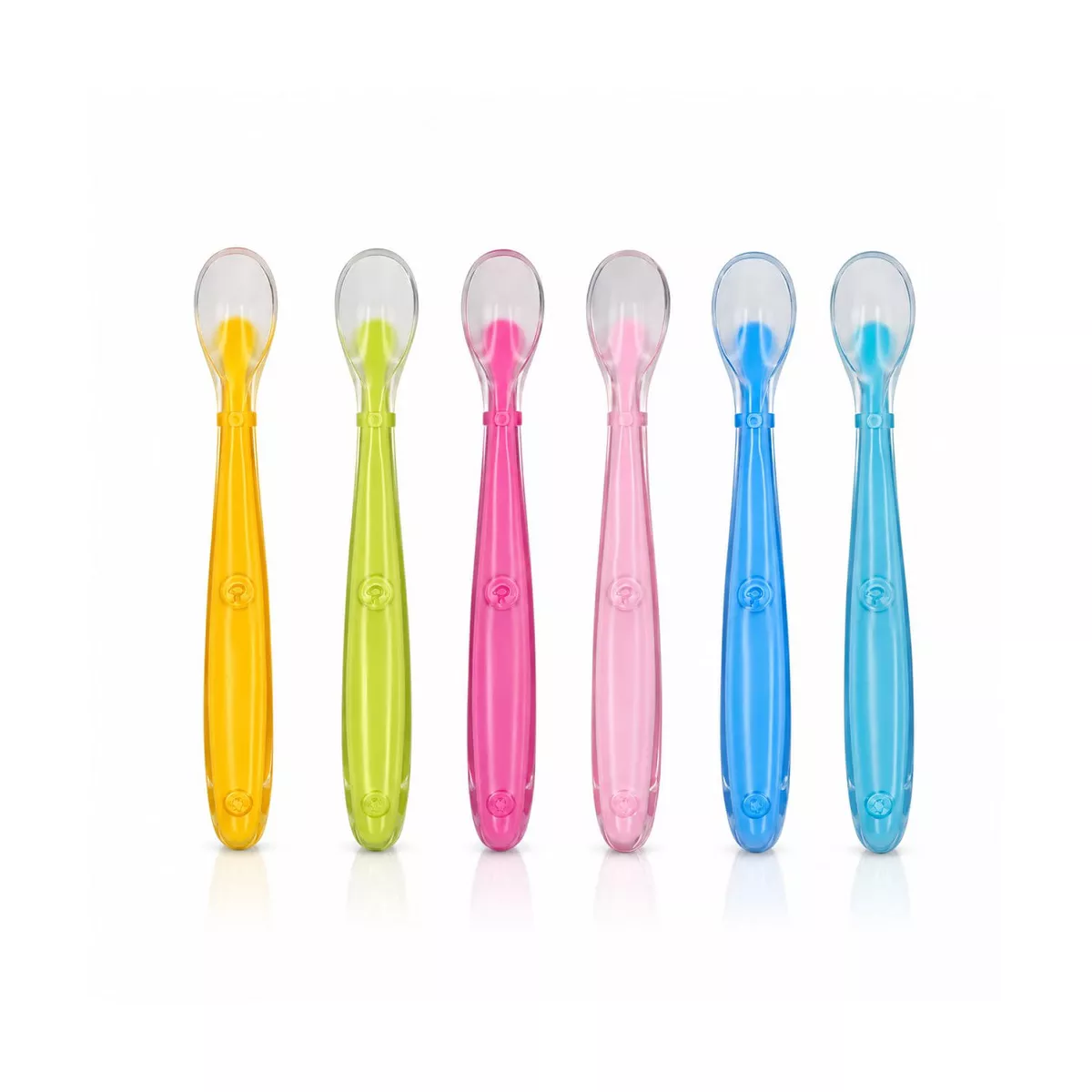 Sperric Best First Stage Baby Spoons BPA Free, 6-Pack, Soft Silicone Baby Spoons Training