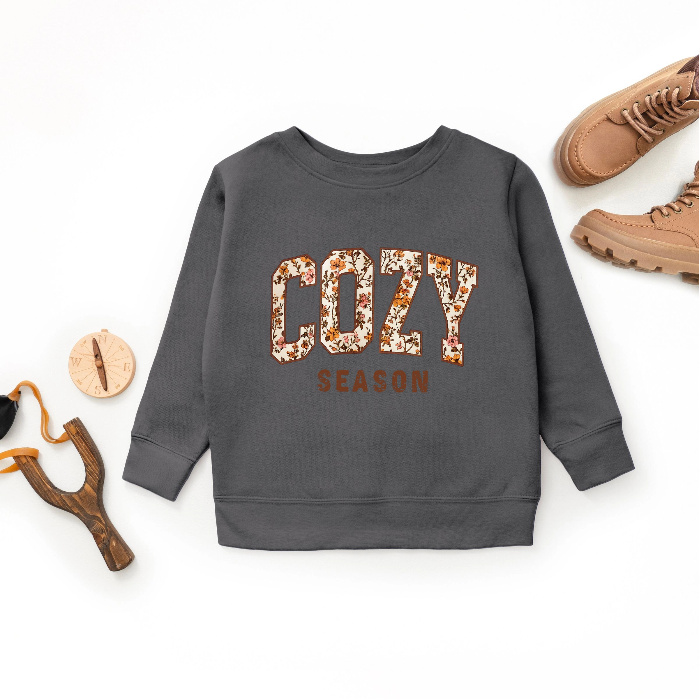 The Juniper Shop - Youth Graphic Sweatshirt Cozy Season Floral