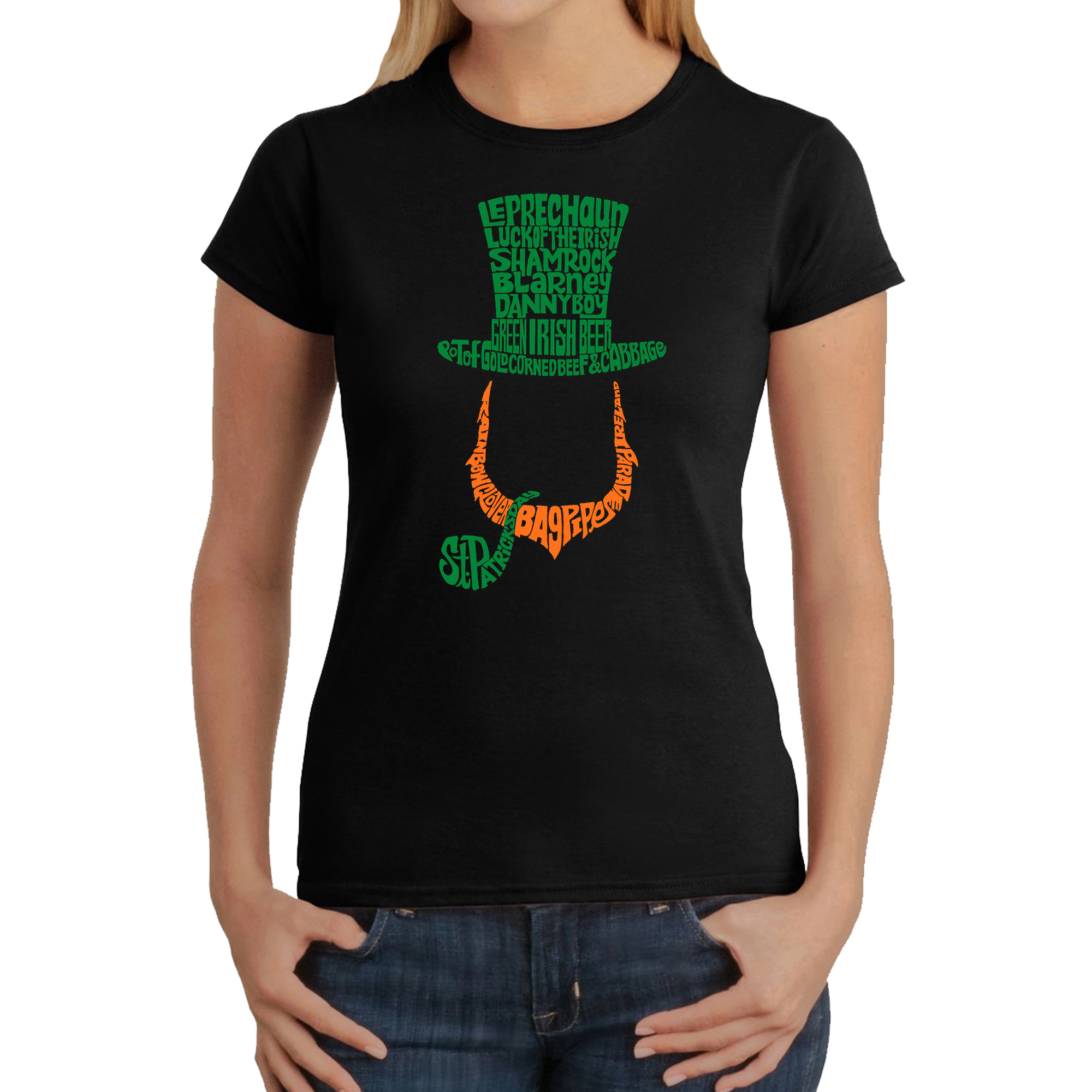 LA Pop Art Women's Word T-Shirt - Leprechaun