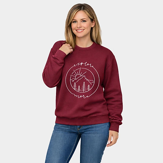 Simply Sage Market - Explore More Circle -  Women's Graphic Sweatshirt